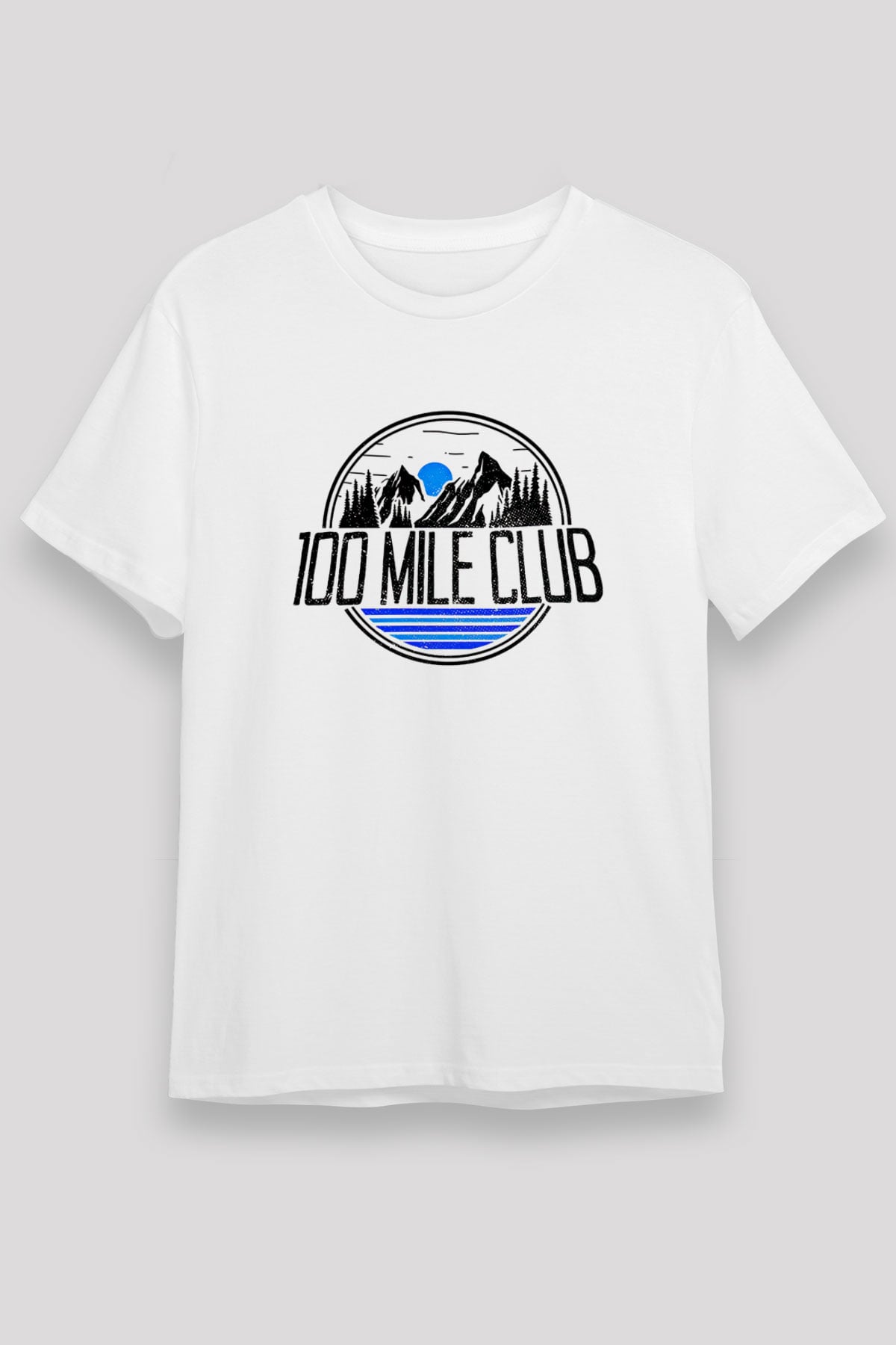 Koşu Baskılı Unisex Beyaz Tişört - Tshirt
