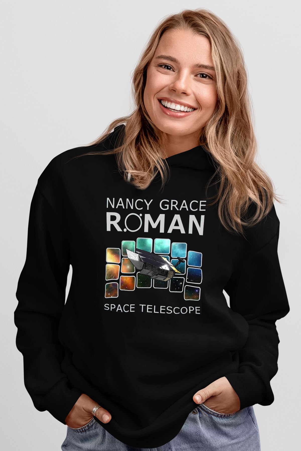 Kozmolog Siyah Unisex Kapüşonlu Sweatshirt