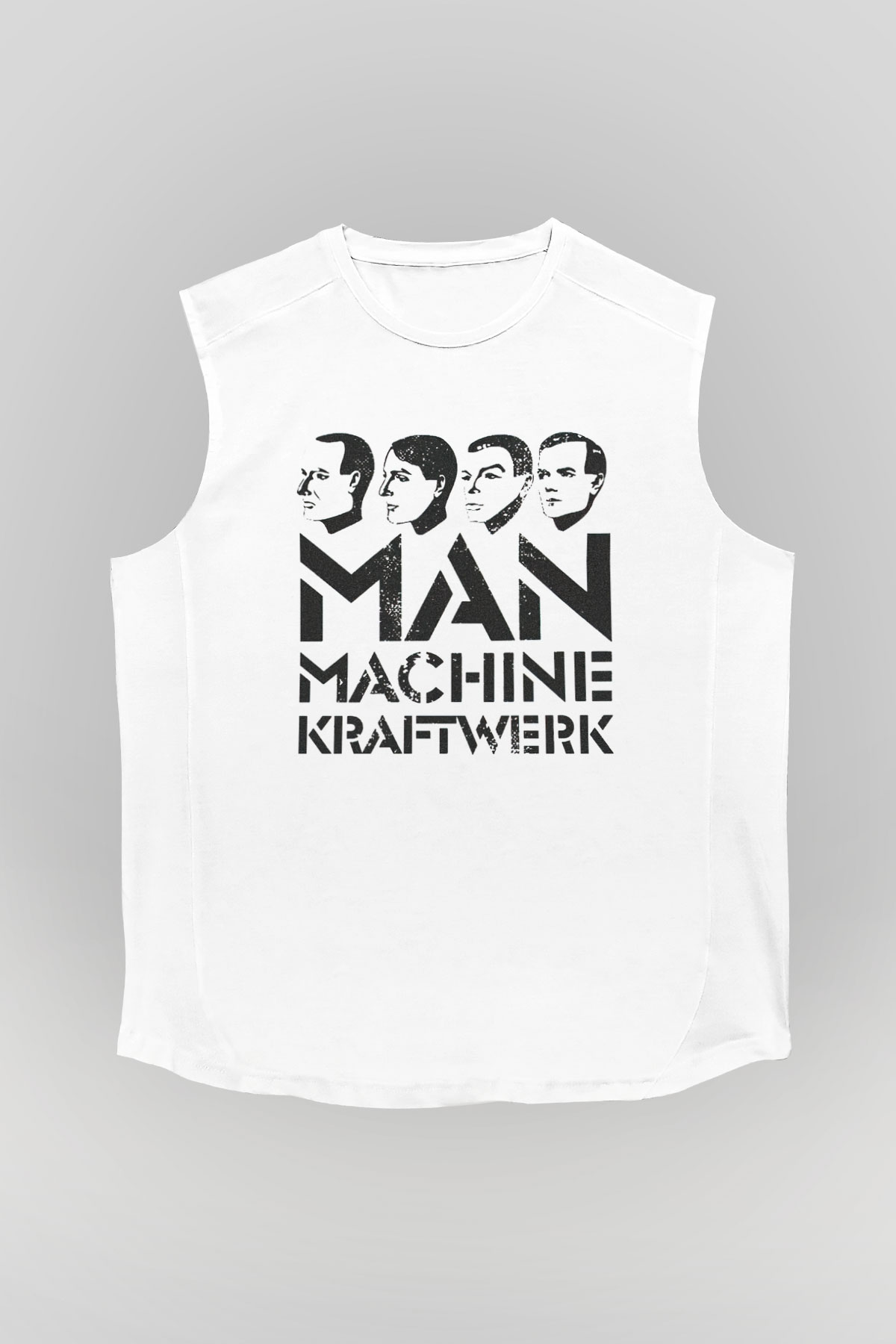 Kraftwerk Beyaz Unisex Kolsuz Tişört