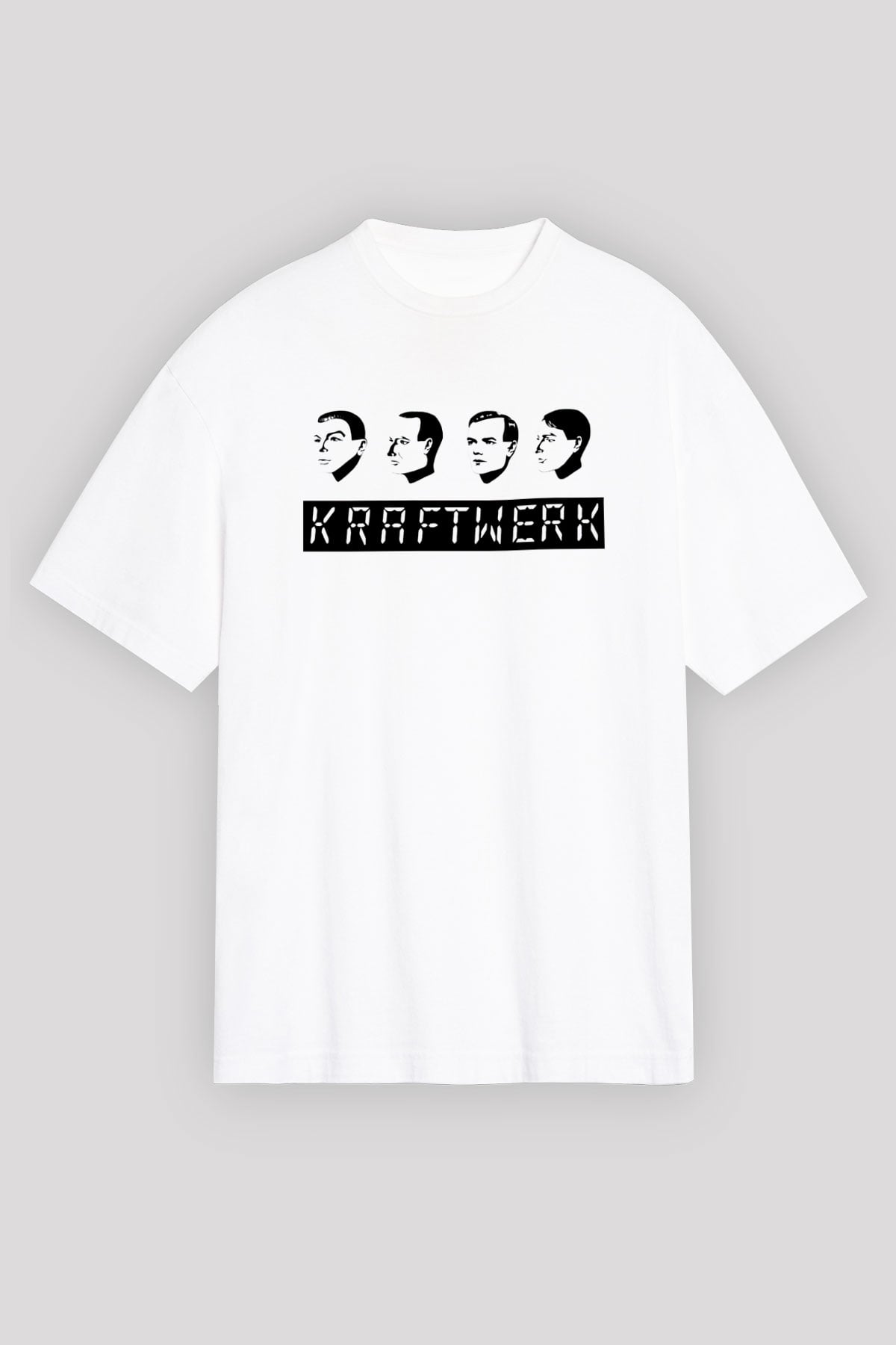 Kraftwerk Beyaz Unisex Oversize Tişört T-Shirt