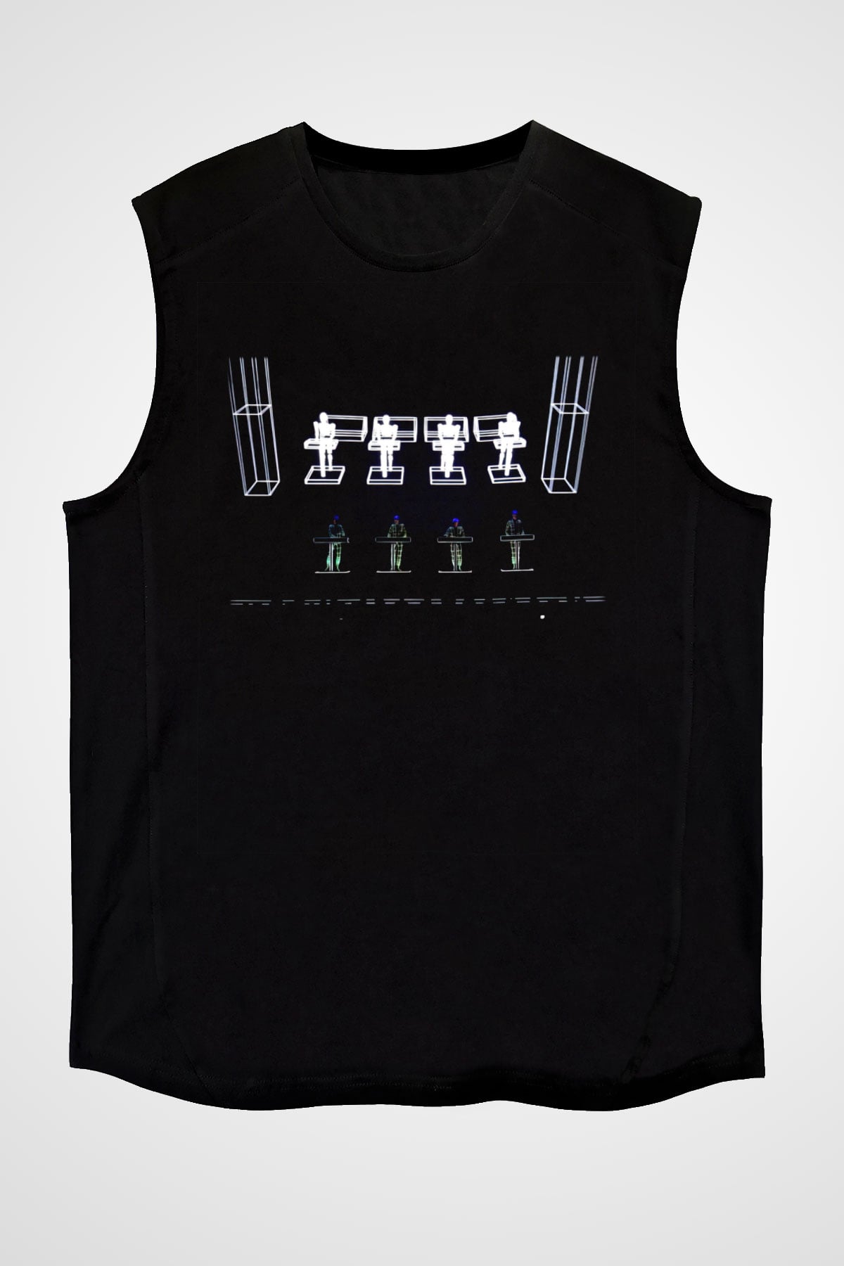 Kraftwerk Siyah Unisex Kolsuz Tişört