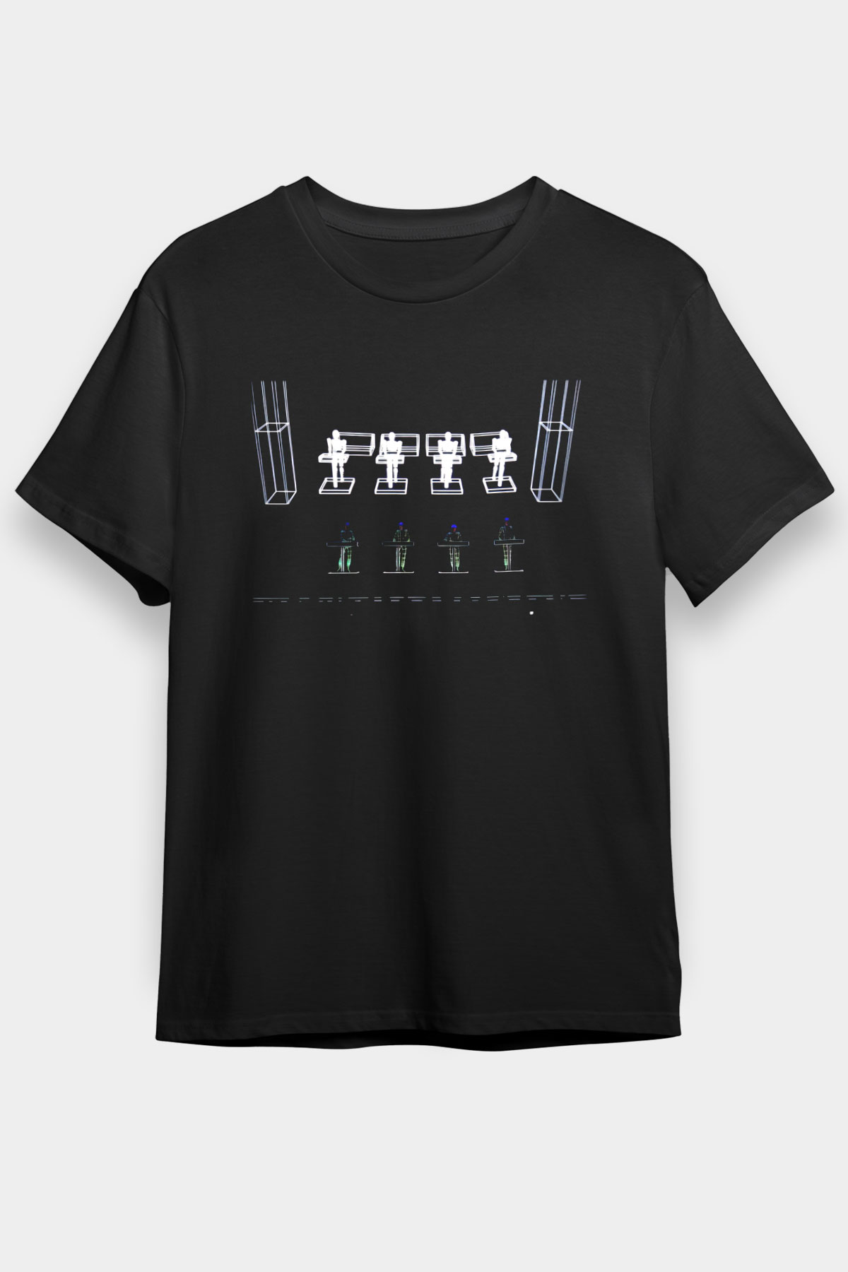 Kraftwerk Siyah Unisex Tişört T-Shirt - TişörtFabrikası