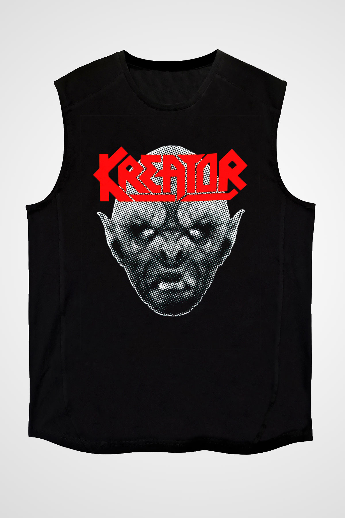 Kreator Siyah Unisex Kolsuz Tişört