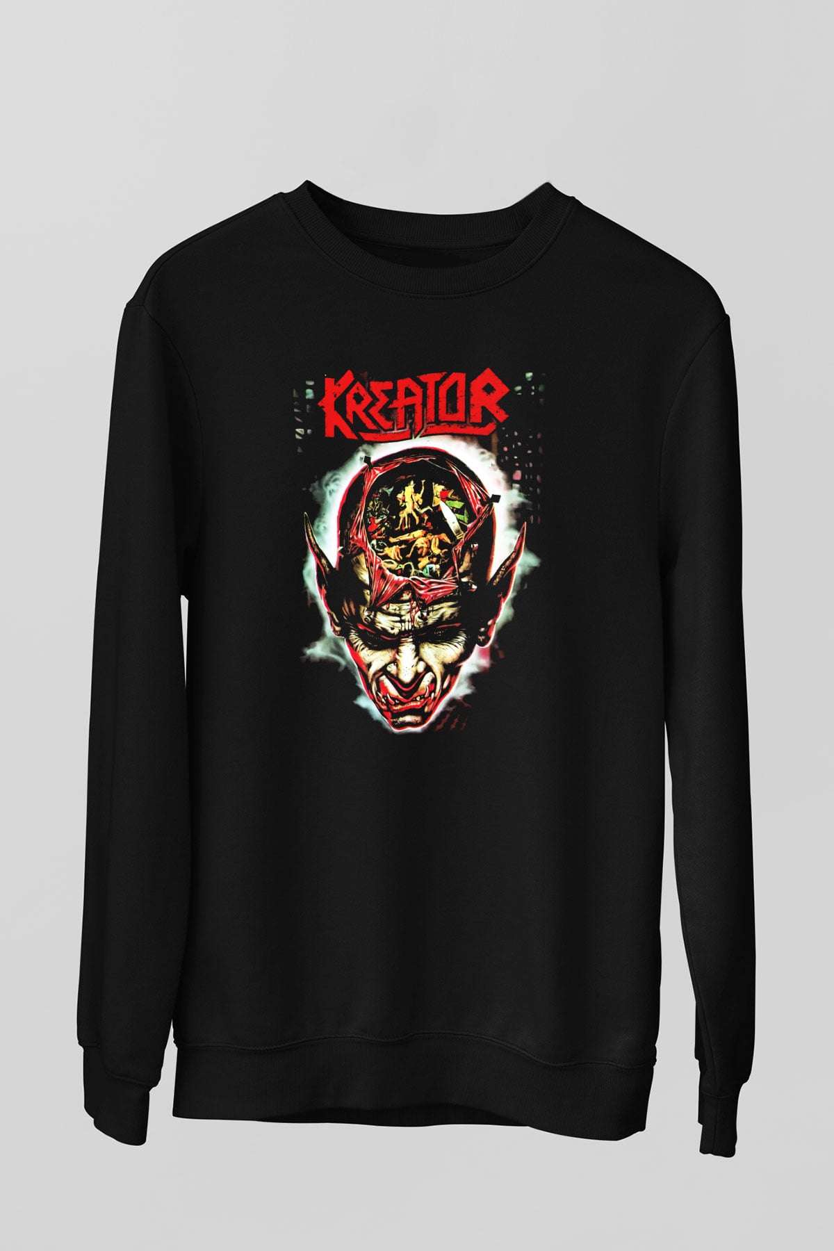 Kreator Siyah Unisex Sweatshirt