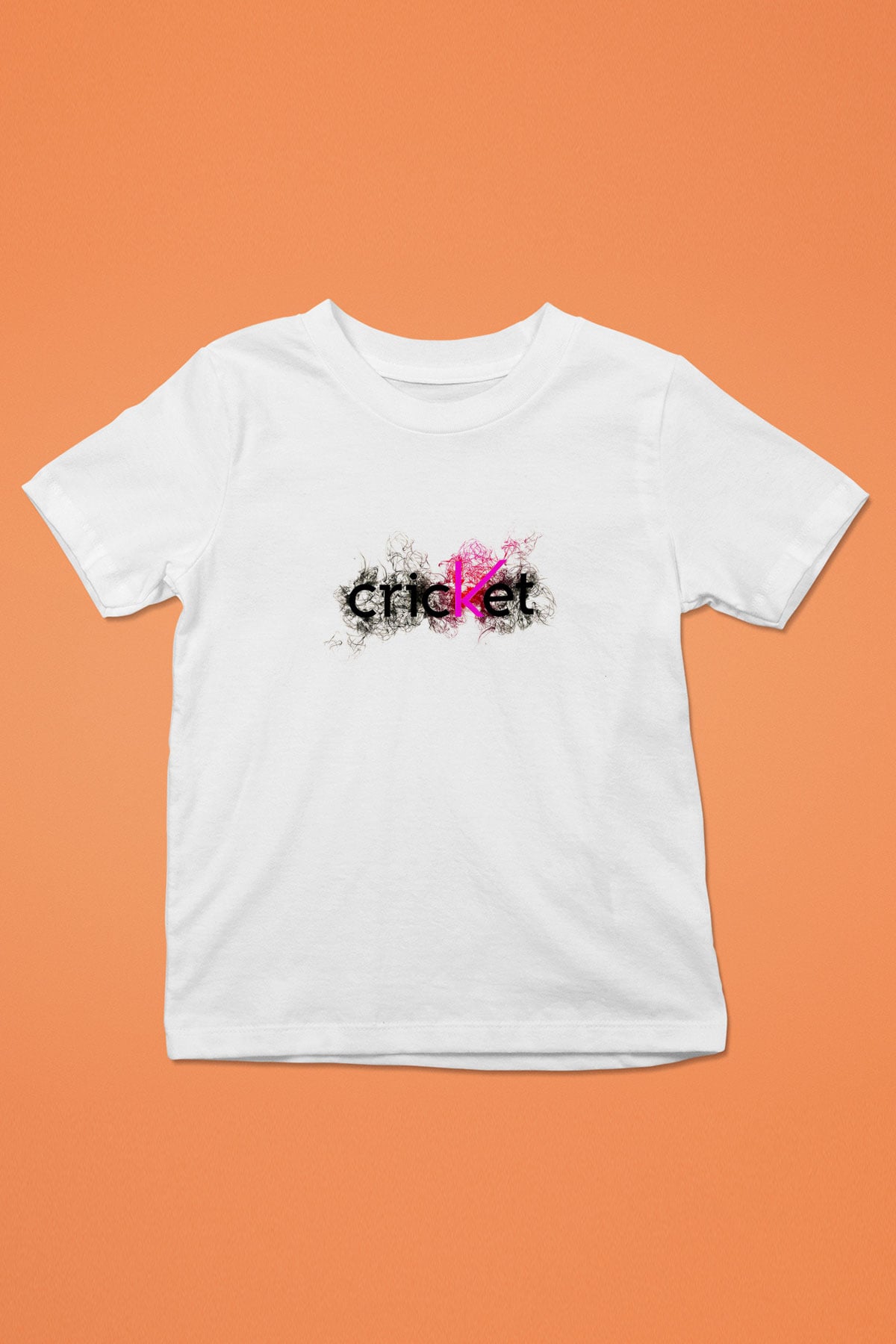 Kriket Baskılı Unisex Beyaz Çocuk Tişört - Tshirt