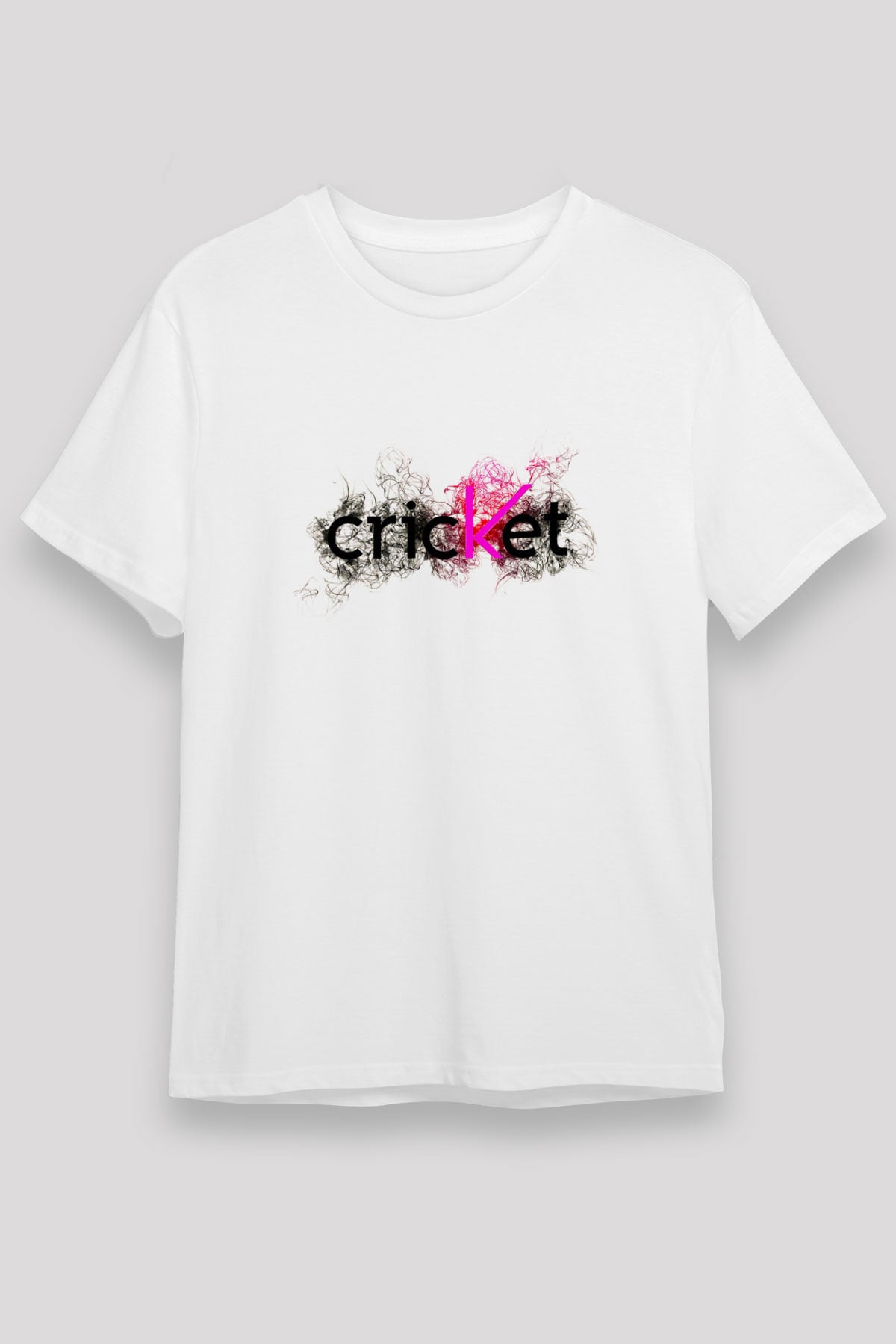Kriket Baskılı Unisex Beyaz Tişört - Tshirt