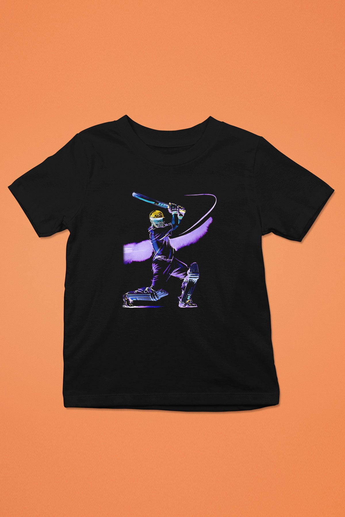 Kriket - Cricket Baskılı Unisex Siyah Çocuk Tİşörtü - Tshirt