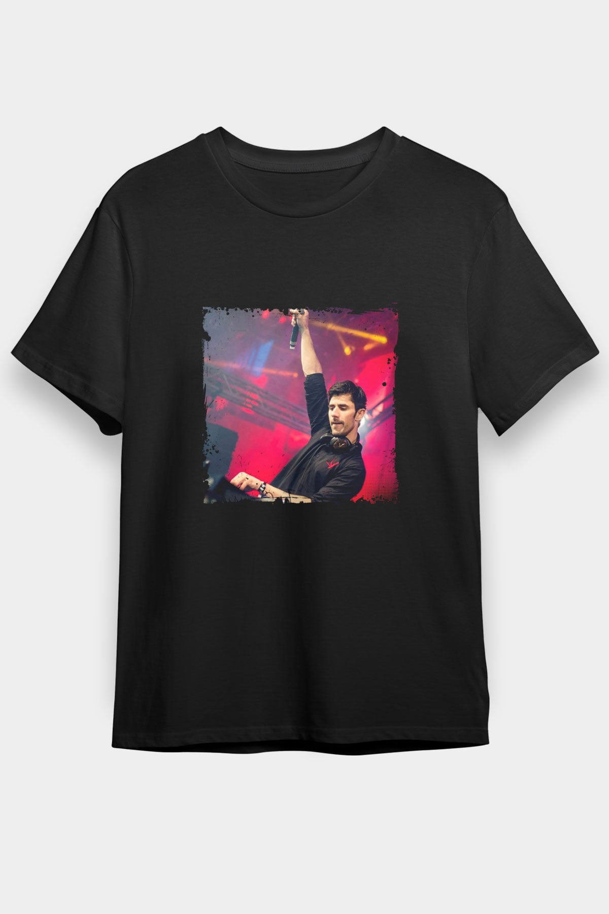 KSHMR Baskılı Unisex Siyah Tişört