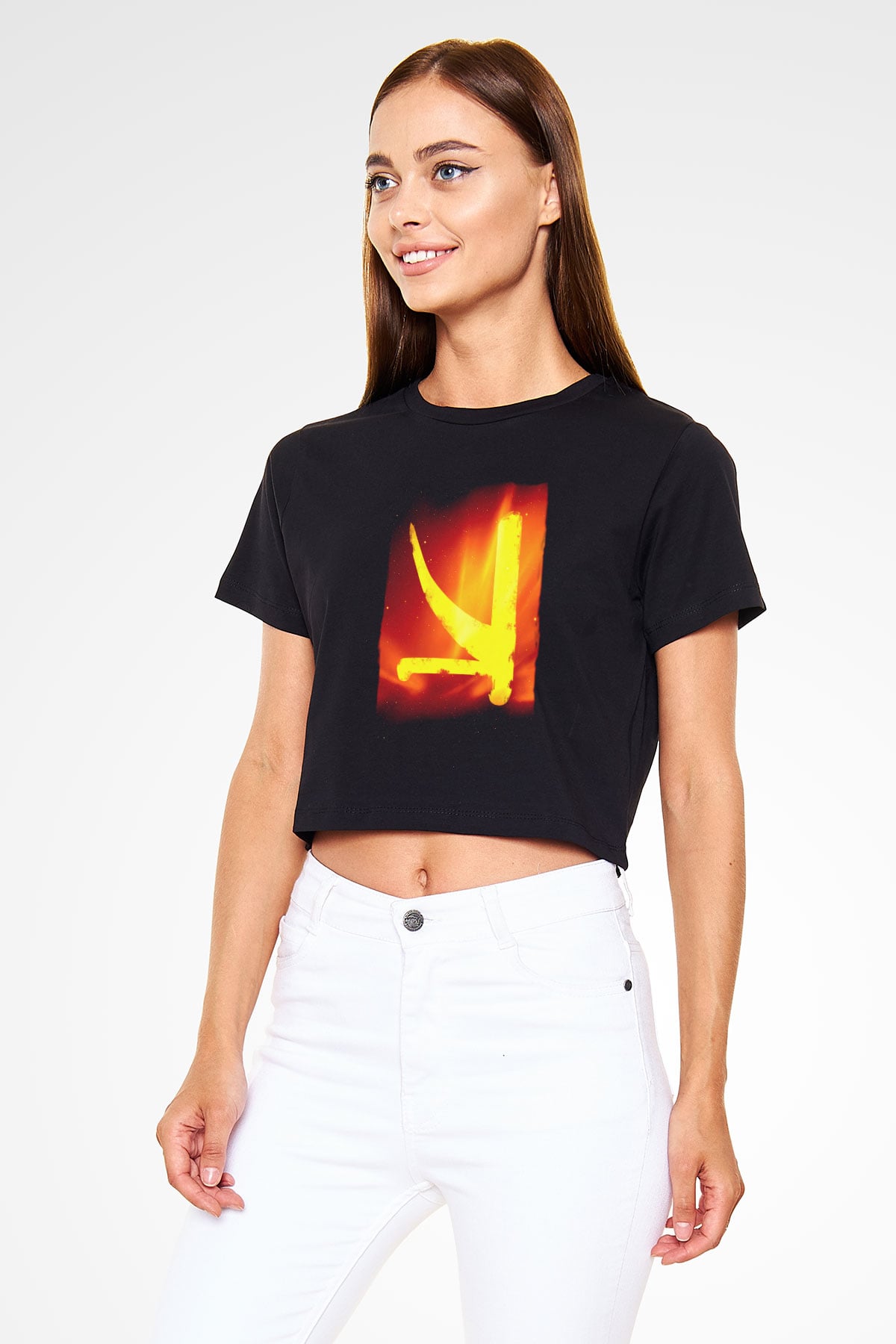 KSHMR Siyah  Crop Top Tişört