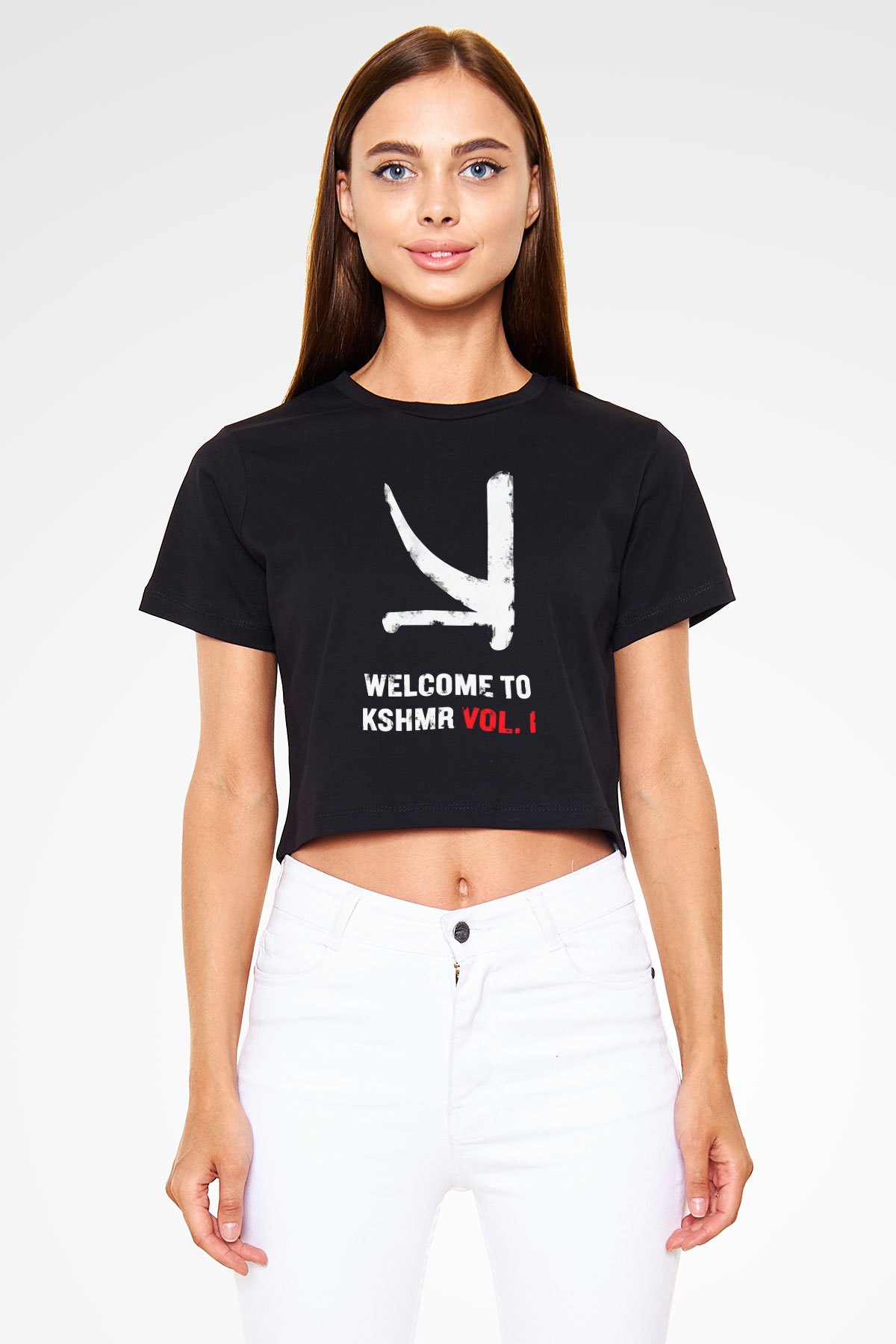 KSHMR Siyah  Crop Top Tişört