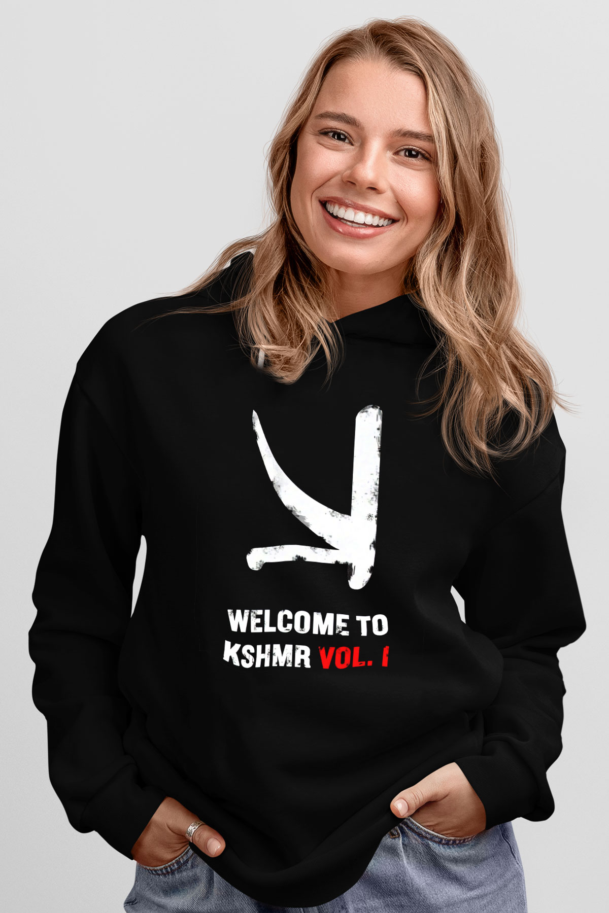 KSHMR Siyah Unisex Kapüşonlu Sweatshirt