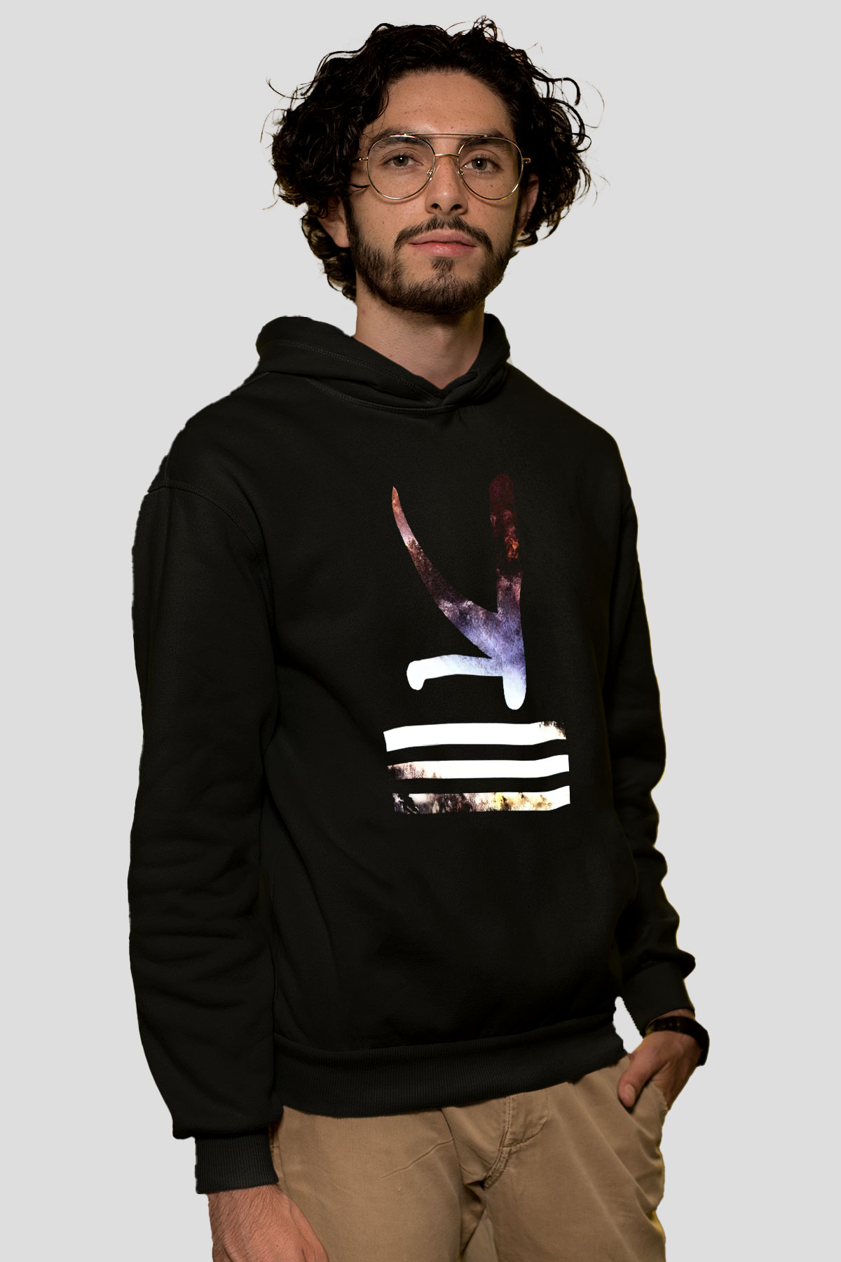 KSHMR Siyah Unisex Kapüşonlu Sweatshirt