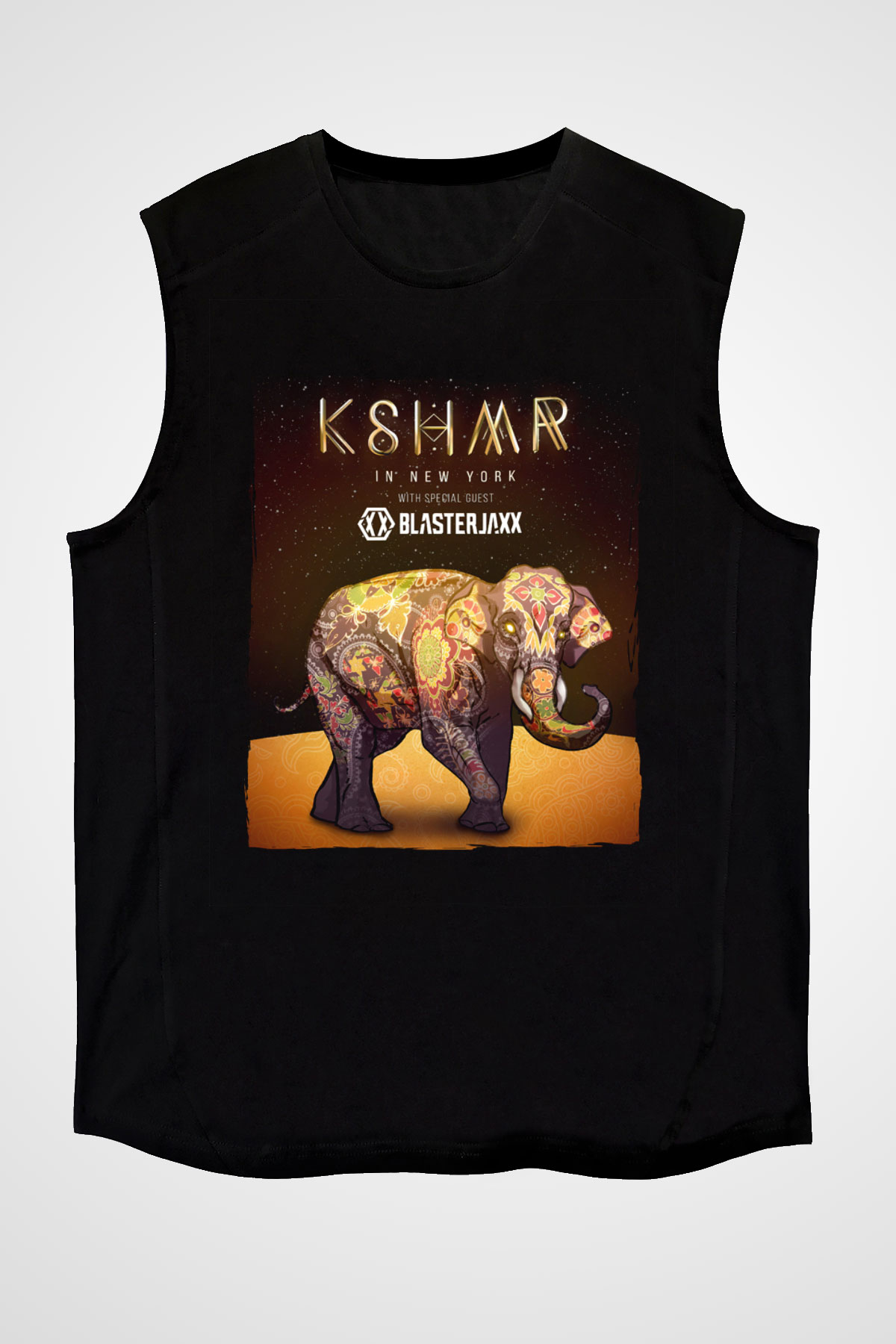 KSHMR Siyah Unisex Kolsuz Tişört