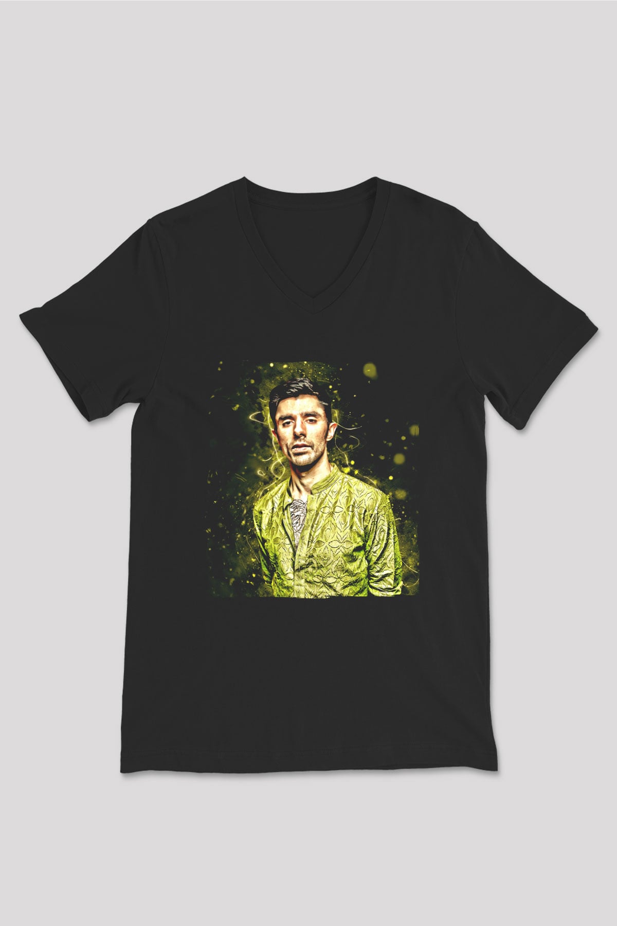 KSHMR Siyah Unisex V Yaka Tişört