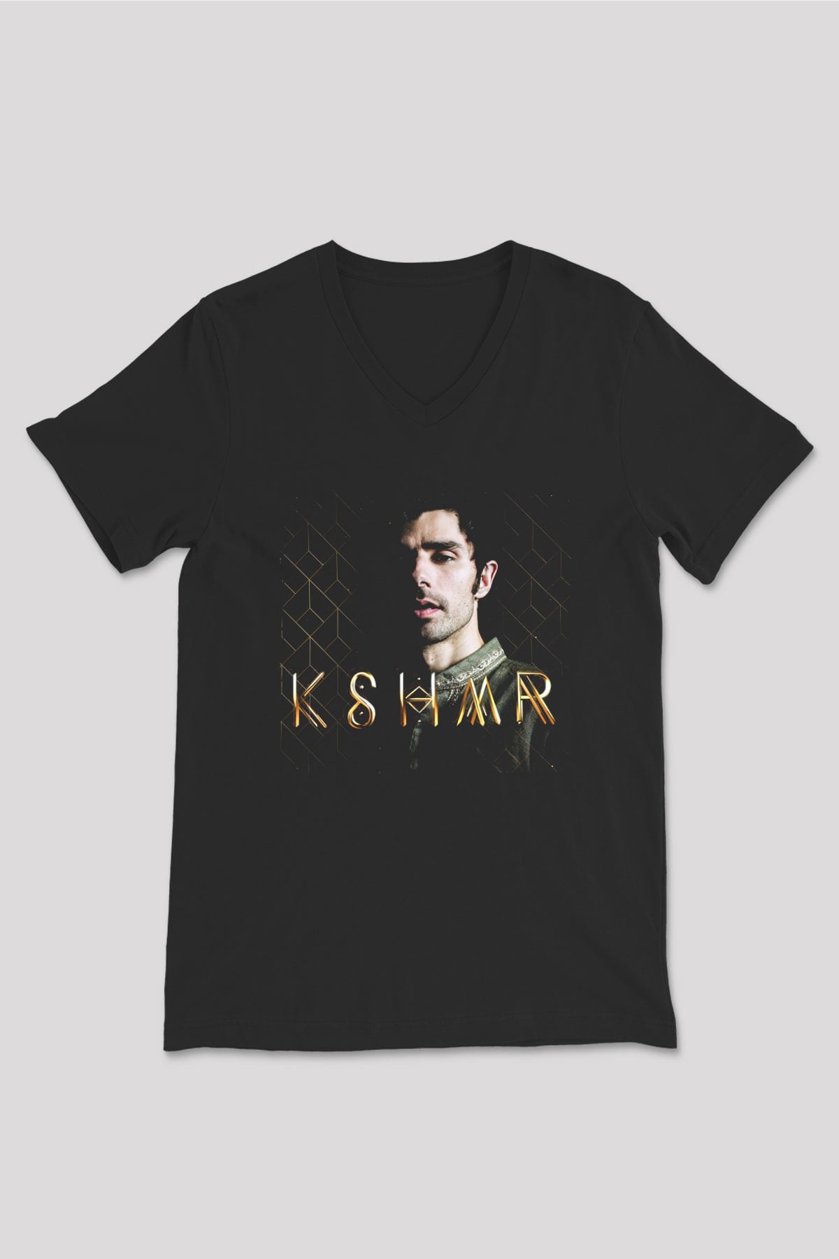 KSHMR Siyah Unisex V Yaka Tişört