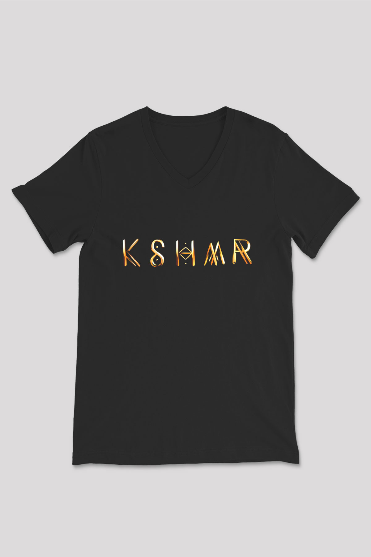 KSHMR Siyah Unisex V Yaka Tişört