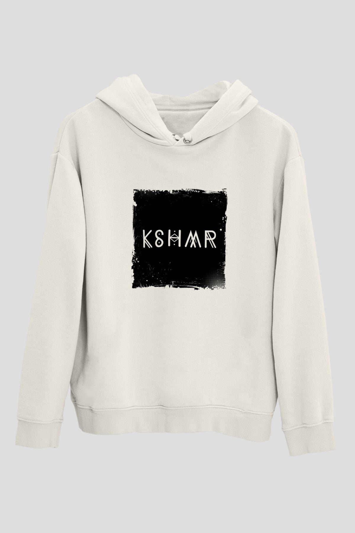 KSHMRBaskılı Beyaz Hoodie