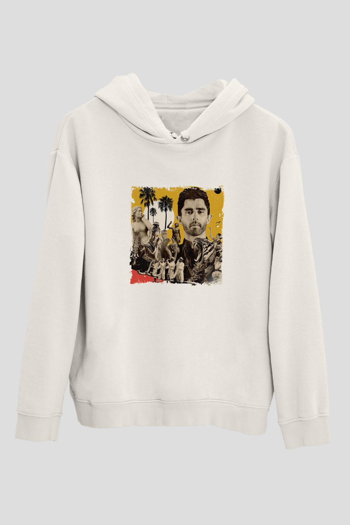 KSHMRBaskılı Beyaz Hoodie
