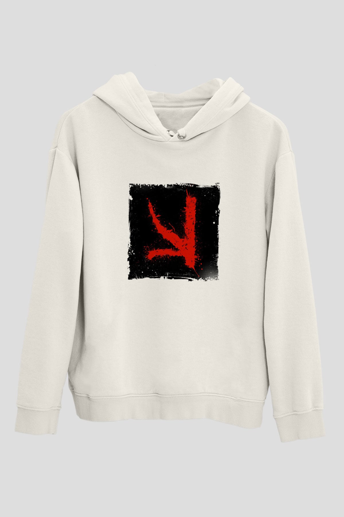 KSHMRBaskılı Beyaz Hoodie