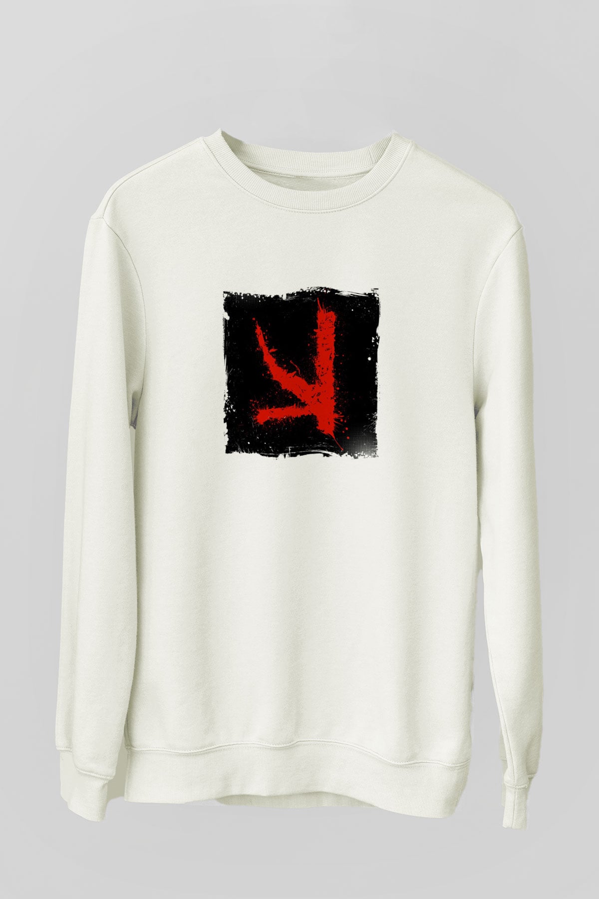 KSHMRBaskılı Beyaz Sweatshirt