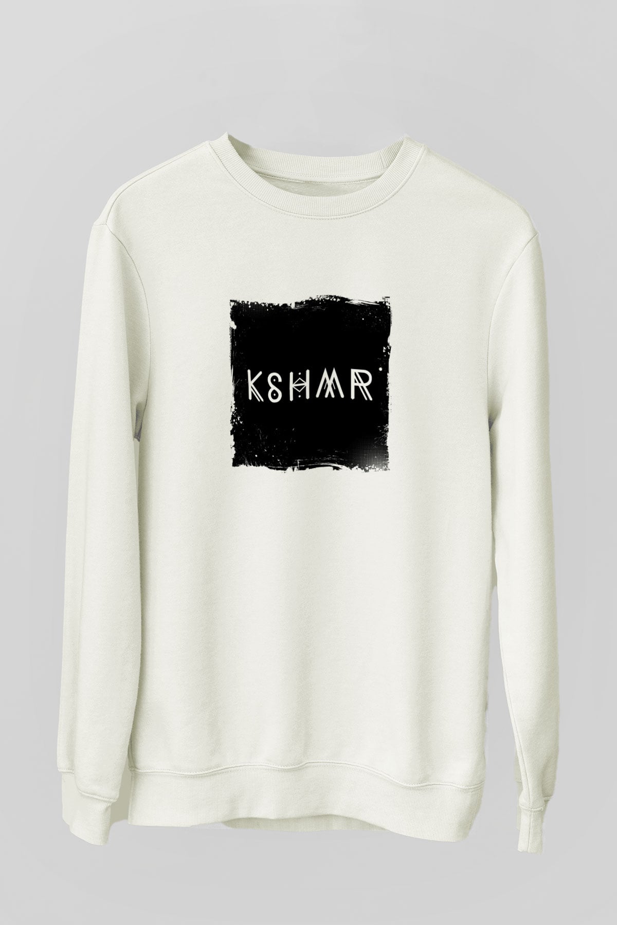 KSHMRBaskılı Beyaz Sweatshirt
