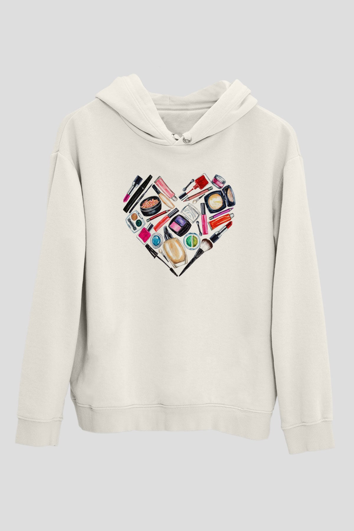 Kuaför Beyaz Unisex Kapşonlu Sweatshirt