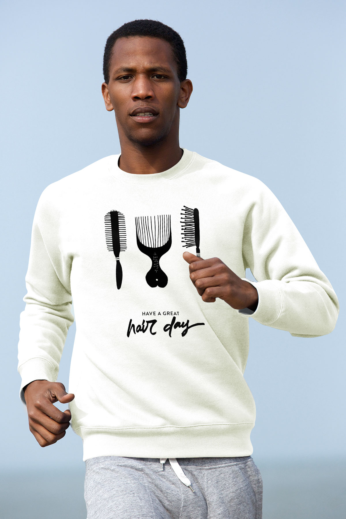 Kuaför Beyaz Unisex Sweatshirt