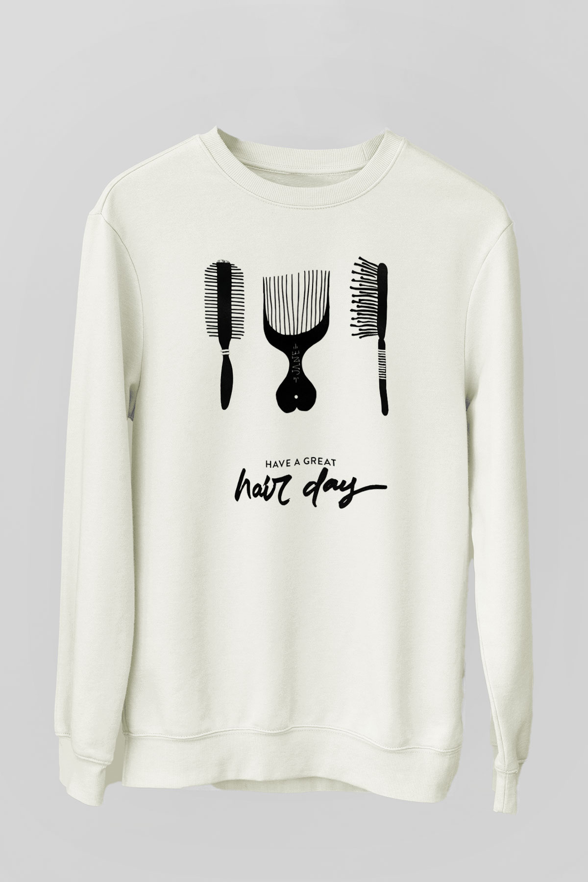 Kuaför Beyaz Unisex Sweatshirt