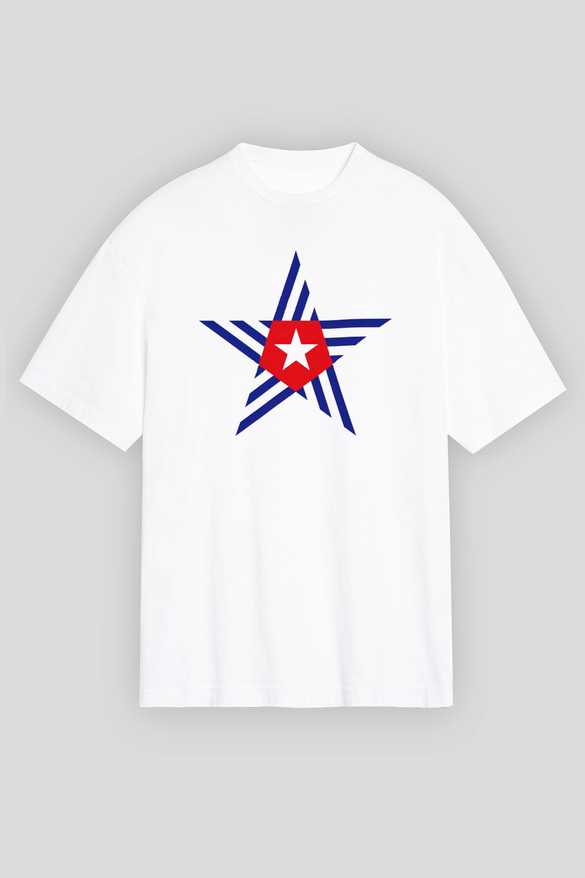 Küba Beyaz Unisex Oversize Tişört T-Shirt