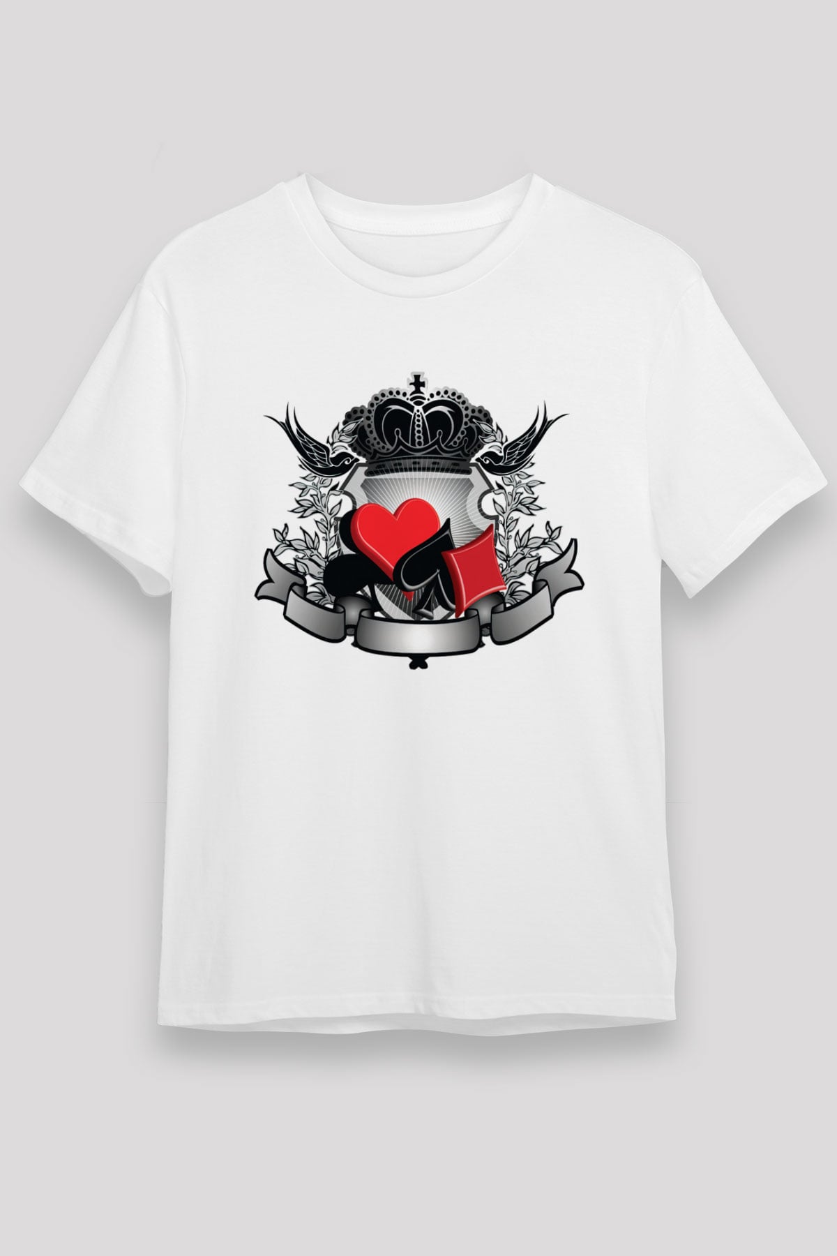 Kumarbaz Beyaz Unisex Tişört T-Shirt - TişörtFabrikası