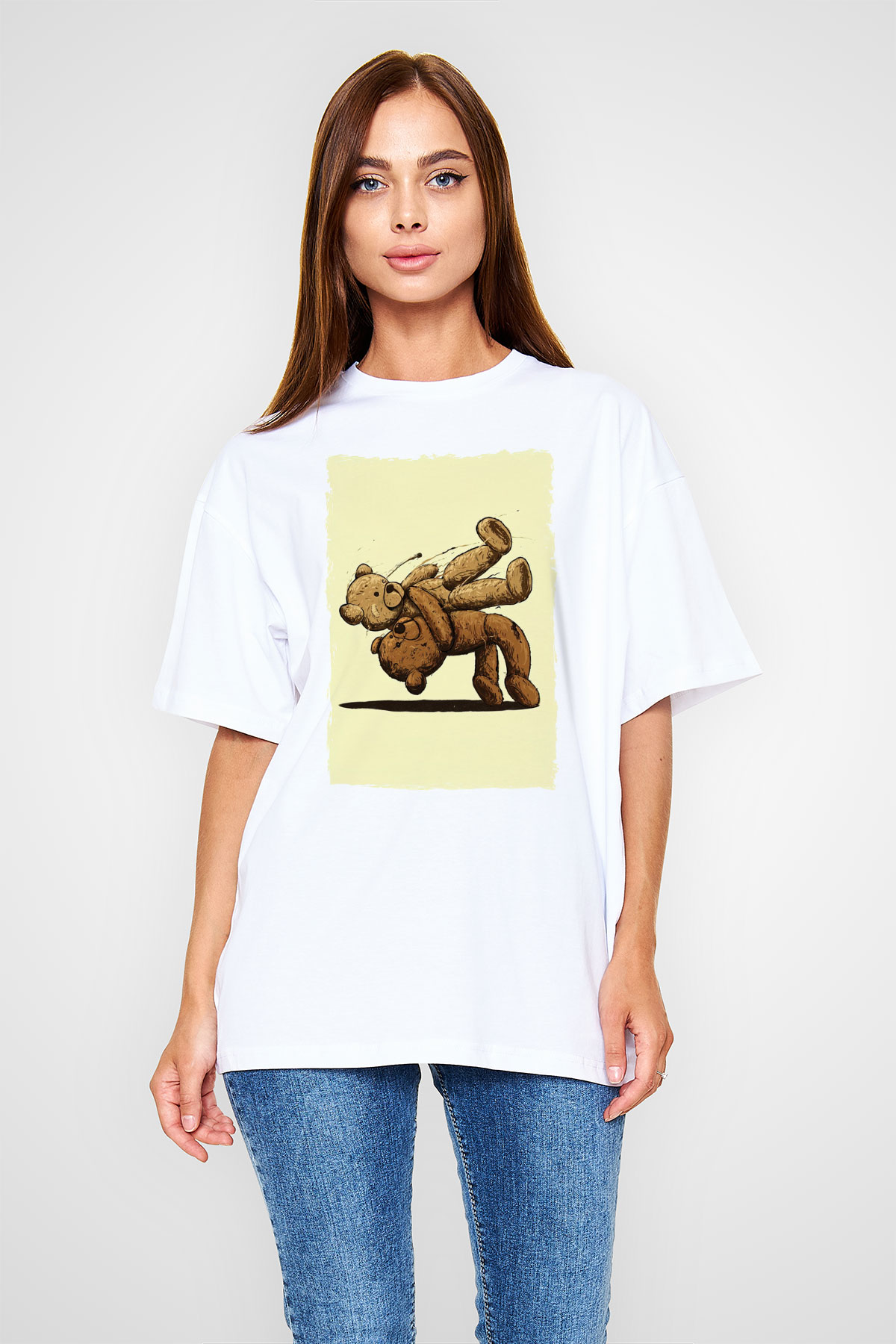 Künde Baskılı Unisex Beyaz Tişört