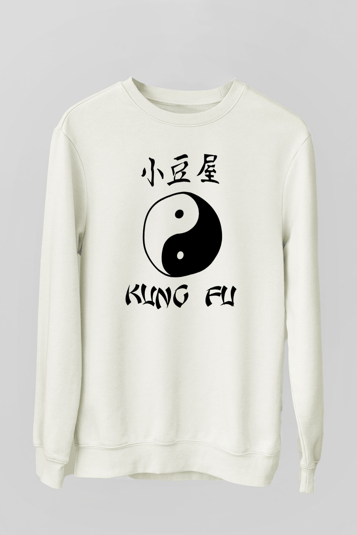 Kung Fu Beyaz Unisex Sweatshirt