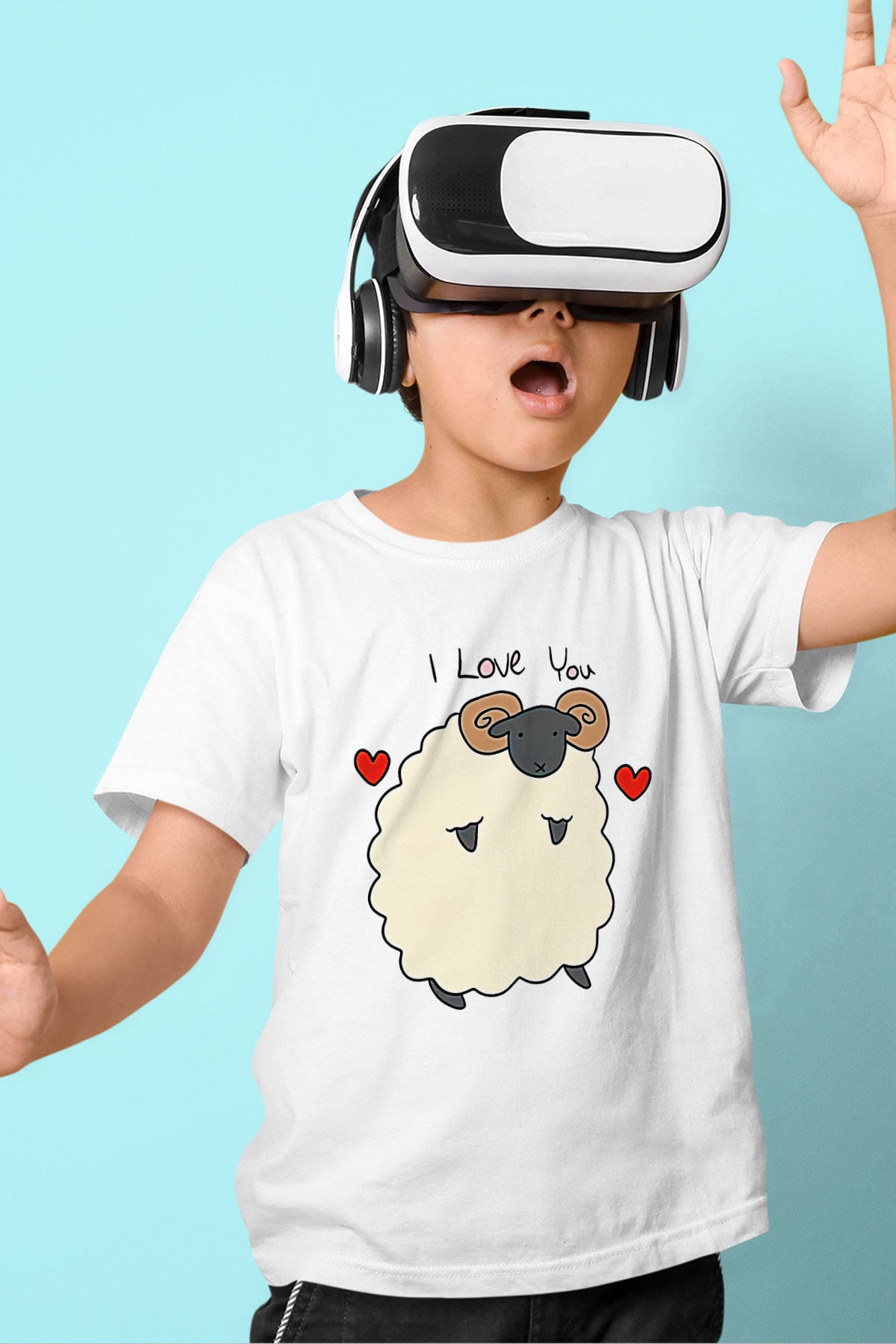 Kurban Bayramı Baskılı Beyaz Unisex Beyaz Çocuk Tişört - Tshirt