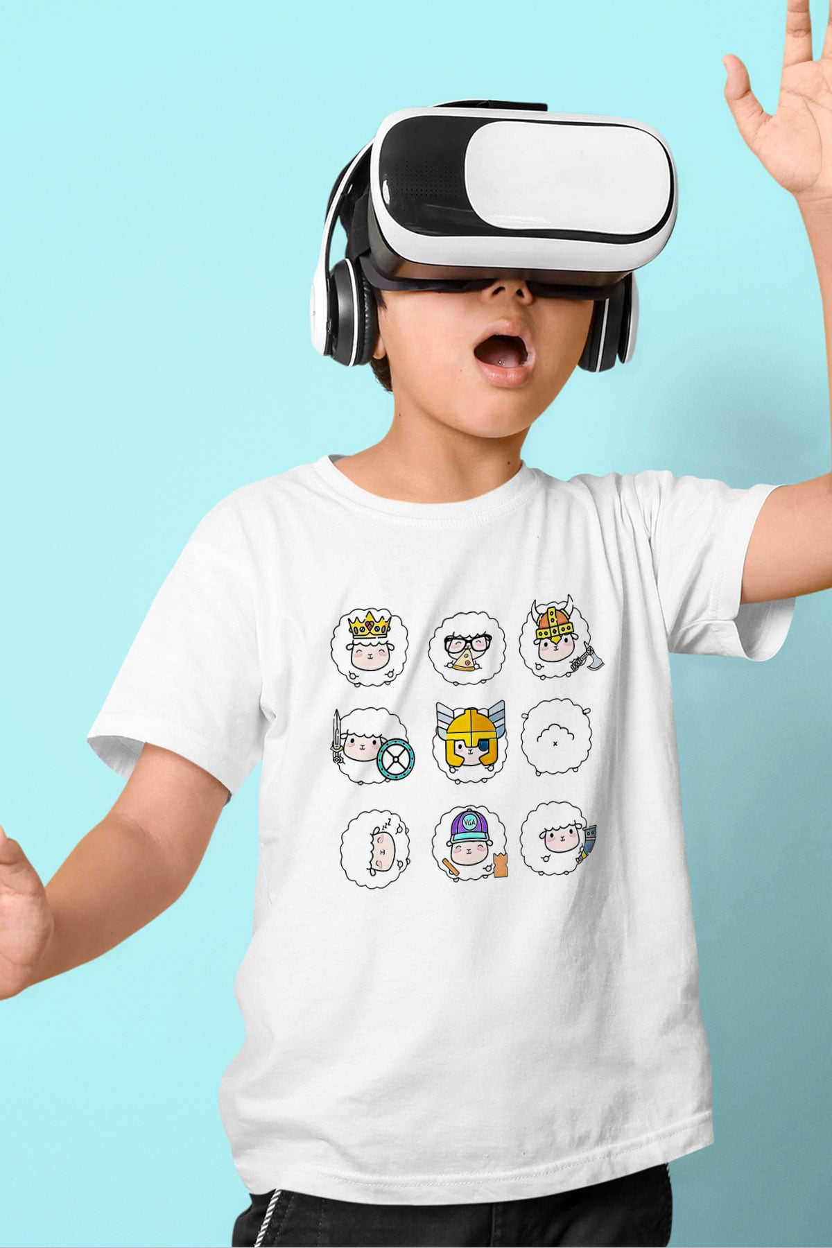 Kurban Bayramı Baskılı Beyaz Unisex Beyaz Çocuk Tişört - Tshirt
