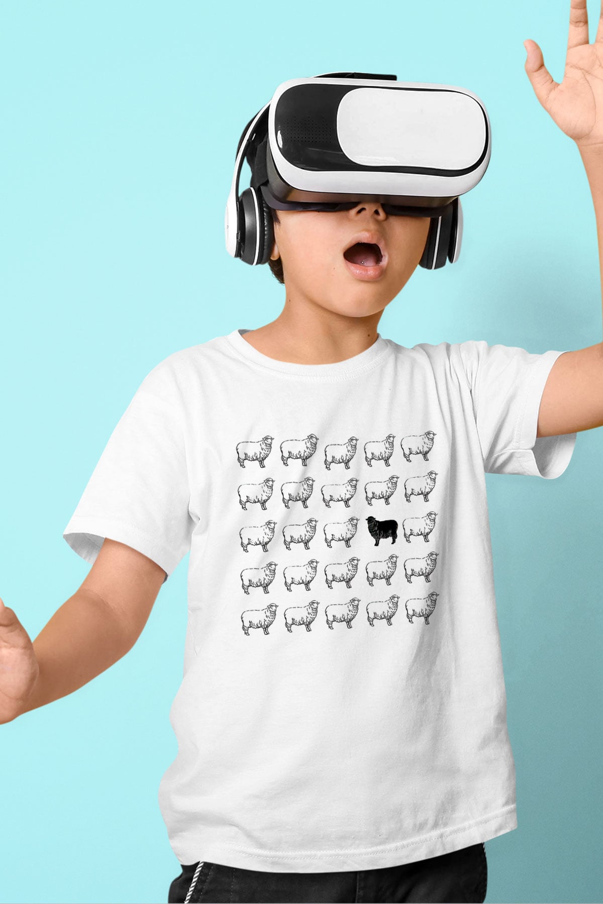 Kurban Bayramı Baskılı Beyaz Unisex Beyaz Çocuk Tişört - Tshirt