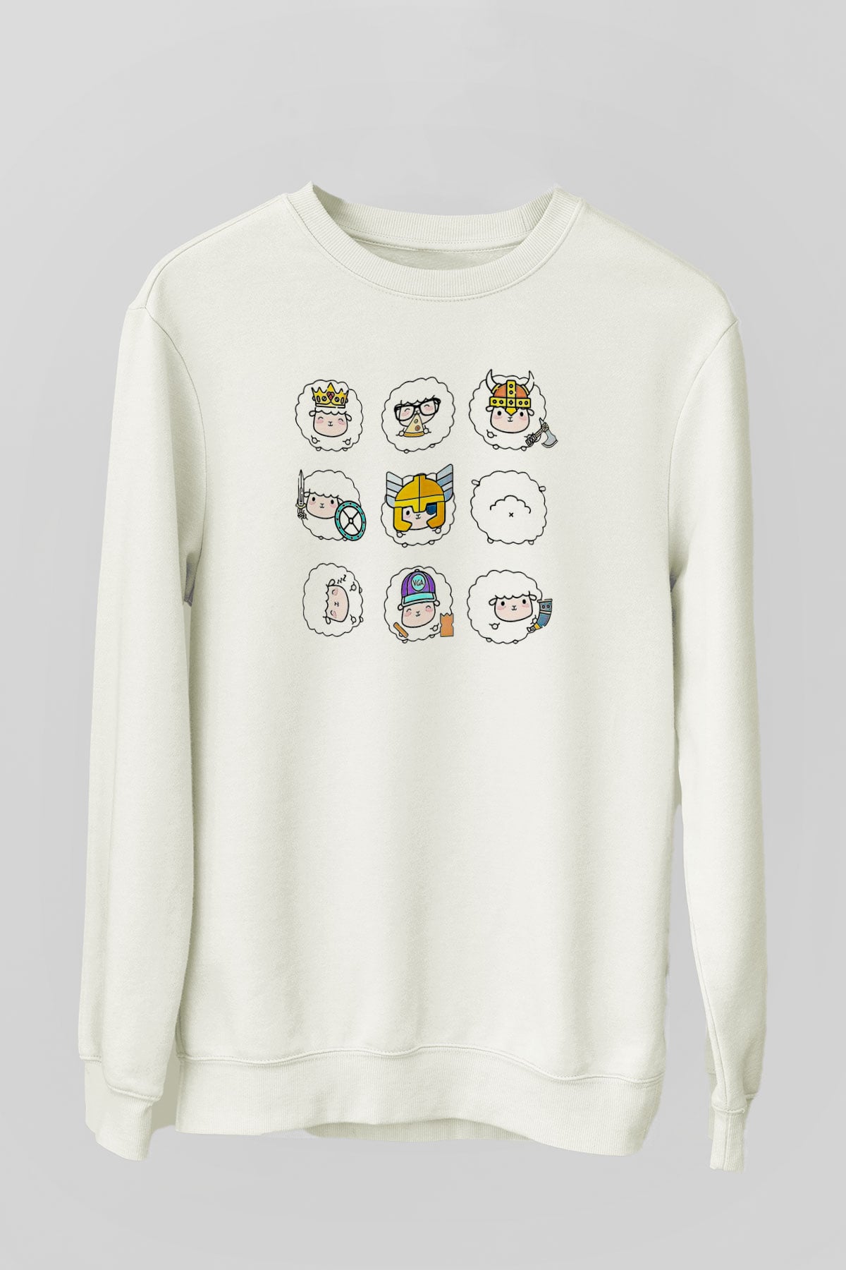 Kurban Bayramı Baskılı Beyaz Unisex Sweatshirt