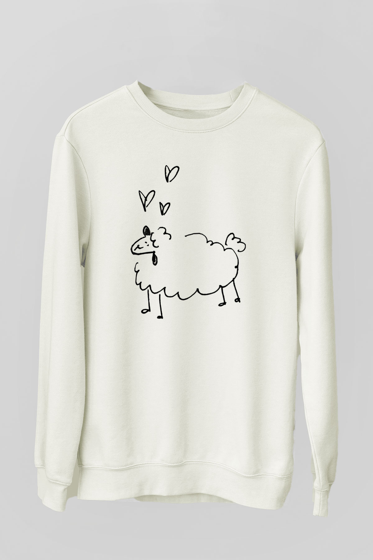 Kurban Bayramı Baskılı Beyaz Unisex Sweatshirt