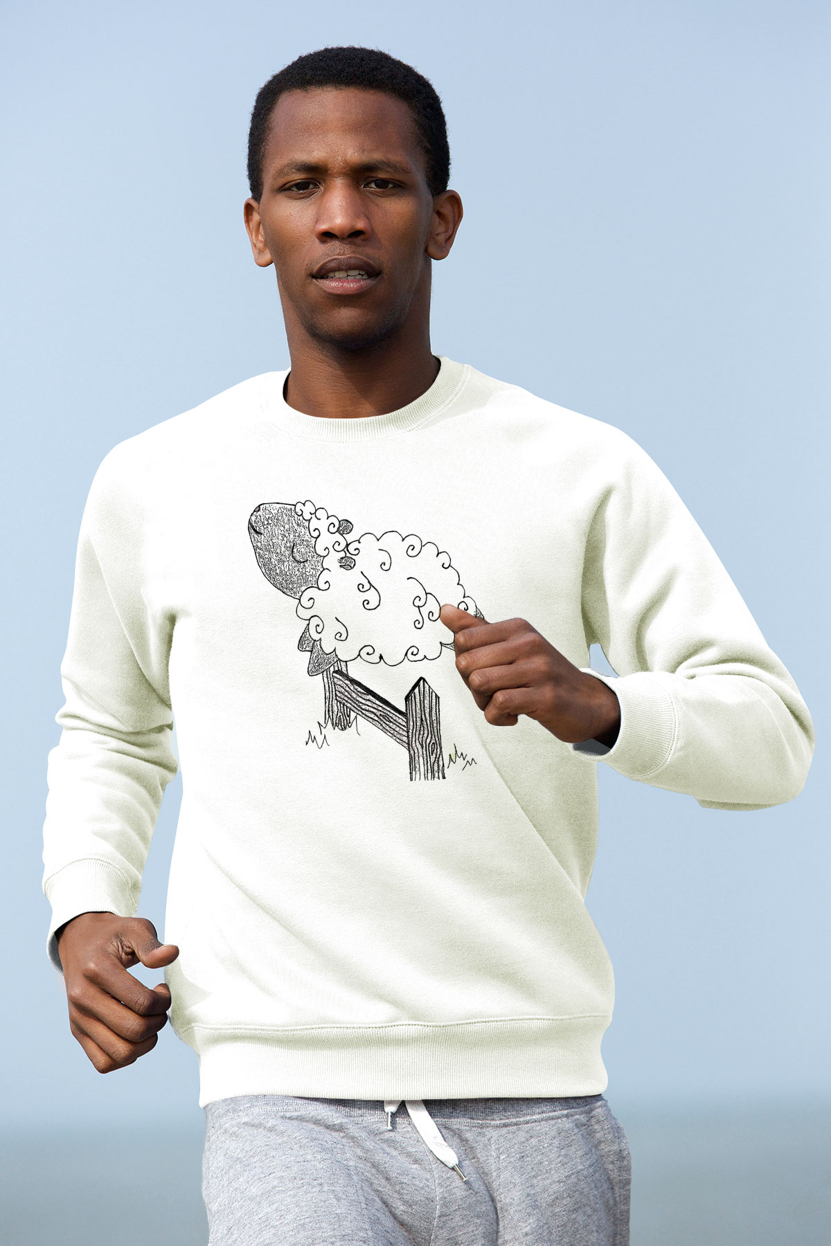 Kurban Bayramı Baskılı Beyaz Unisex Sweatshirt
