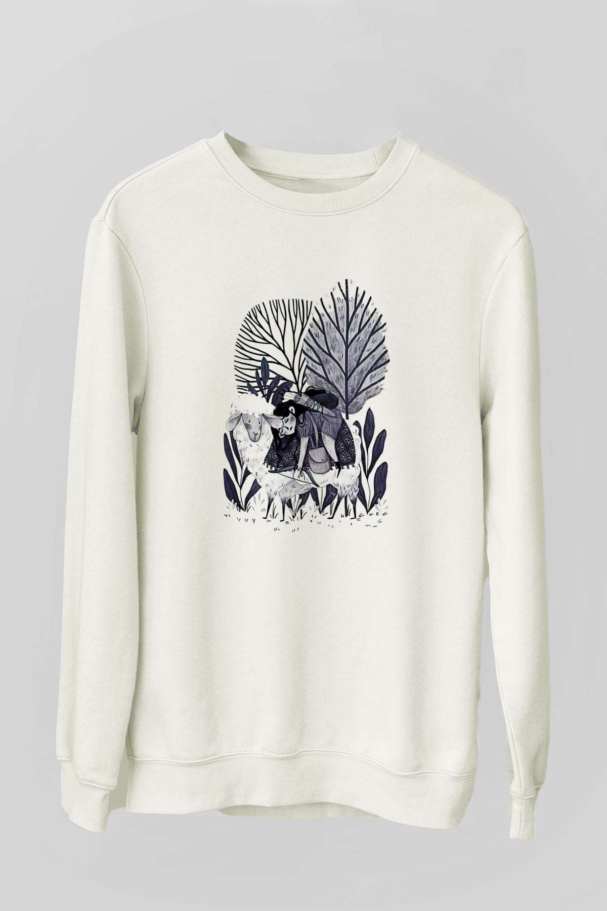 Kurban Bayramı Baskılı Beyaz Unisex Sweatshirt