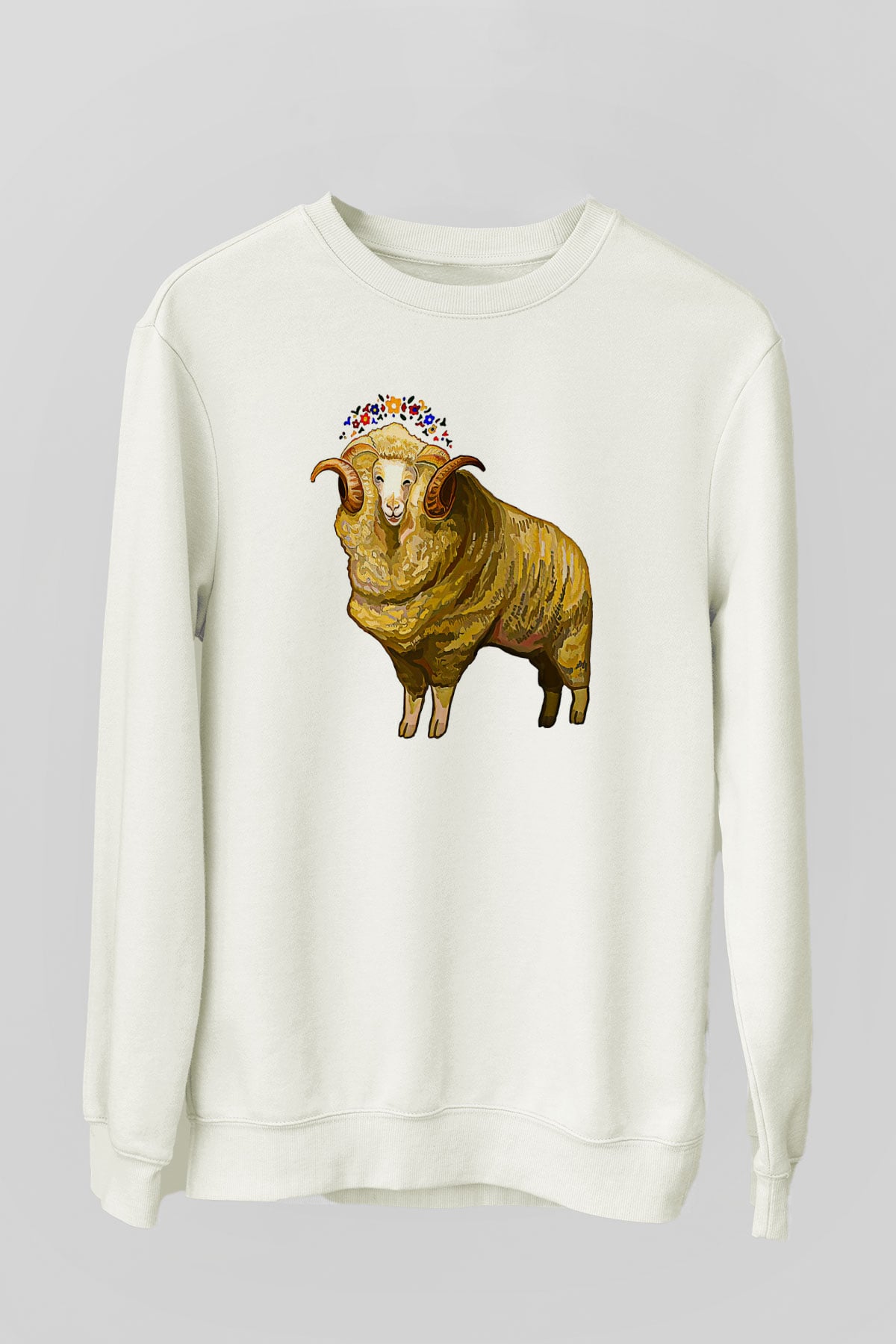 Kurban Bayramı Baskılı Beyaz Unisex Sweatshirt