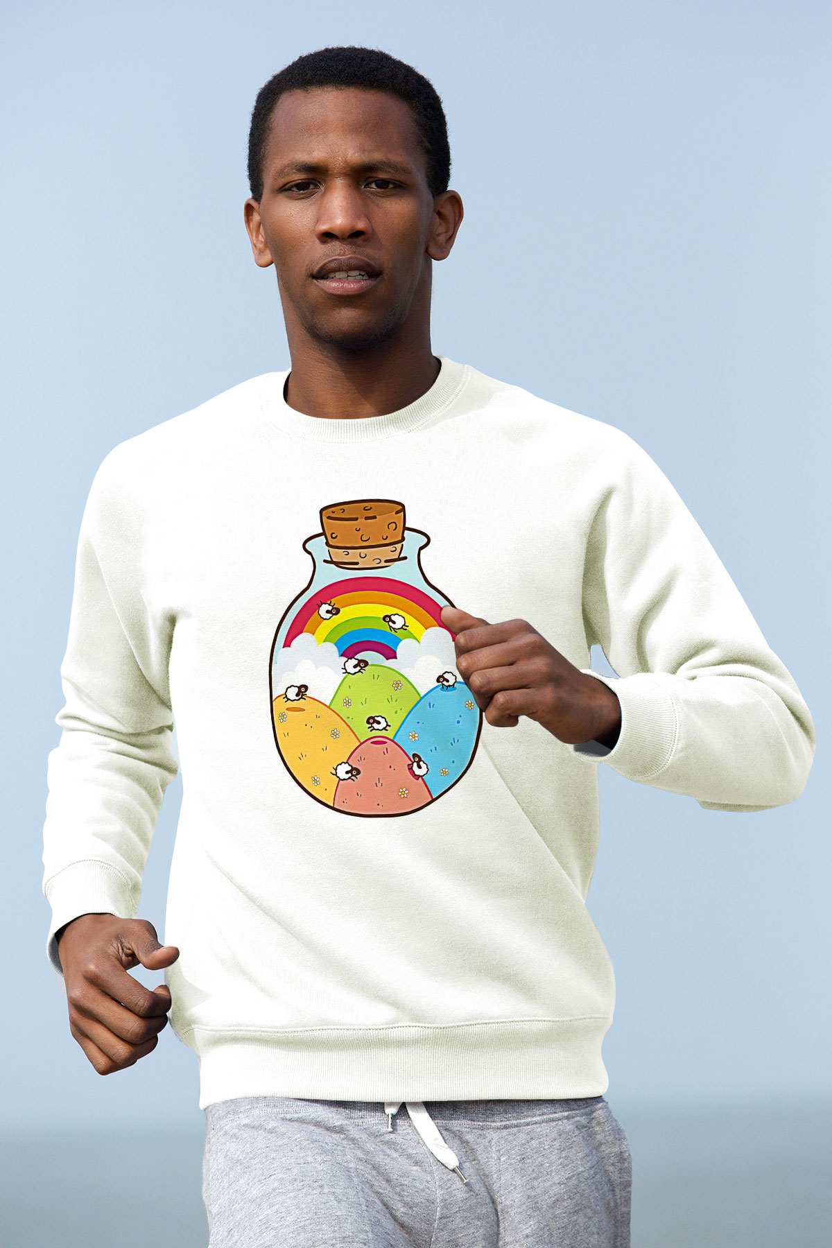 Kurban Bayramı Baskılı Beyaz Unisex Sweatshirt