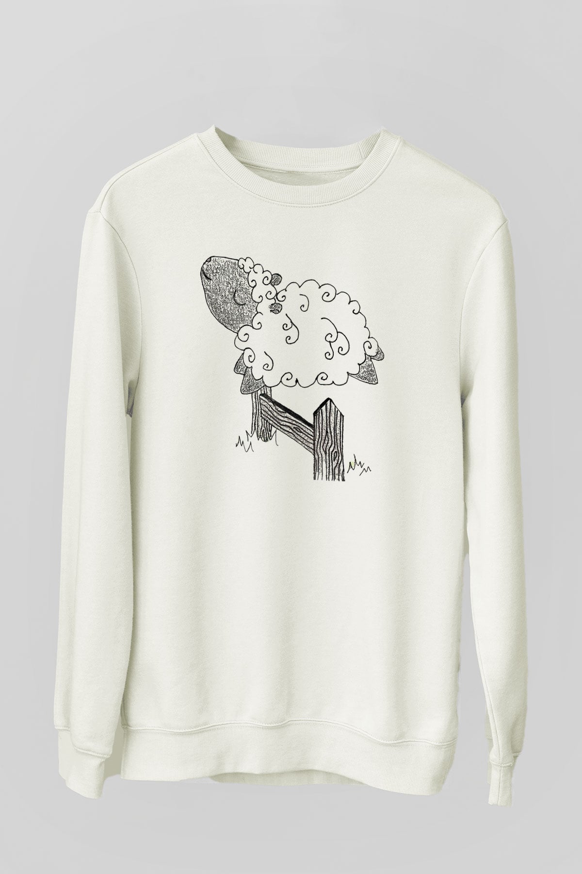 Kurban Bayramı Baskılı Beyaz Unisex Sweatshirt