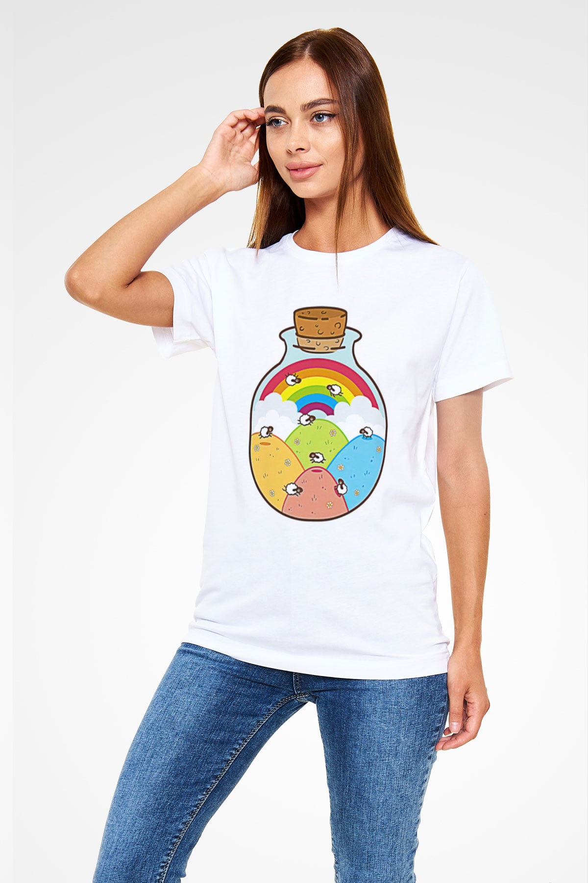 Kurban Bayramı Baskılı Unisex Beyaz Tişört - Tshirt