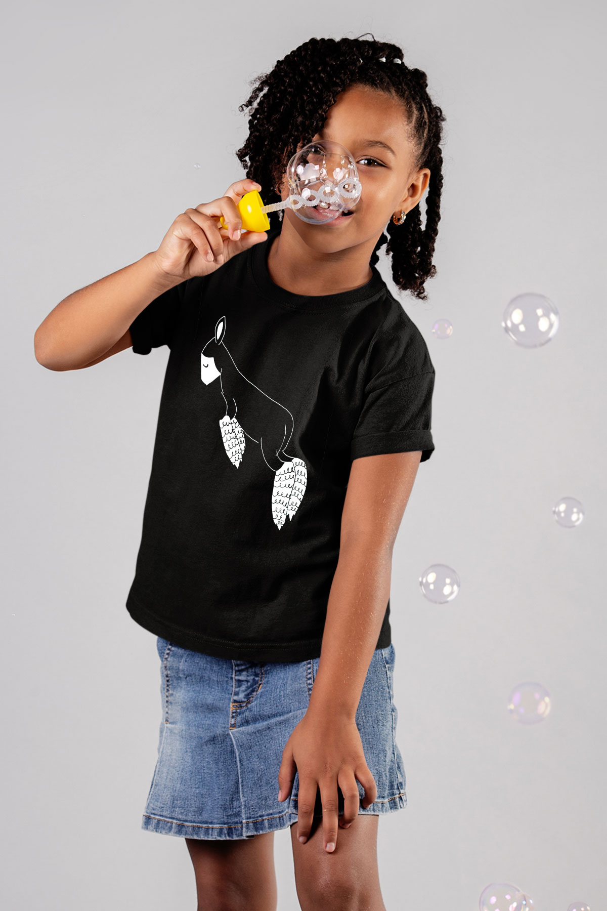 Kurban Bayramı Baskılı Unisex Siyah Çocuk Tişört - Tshirt