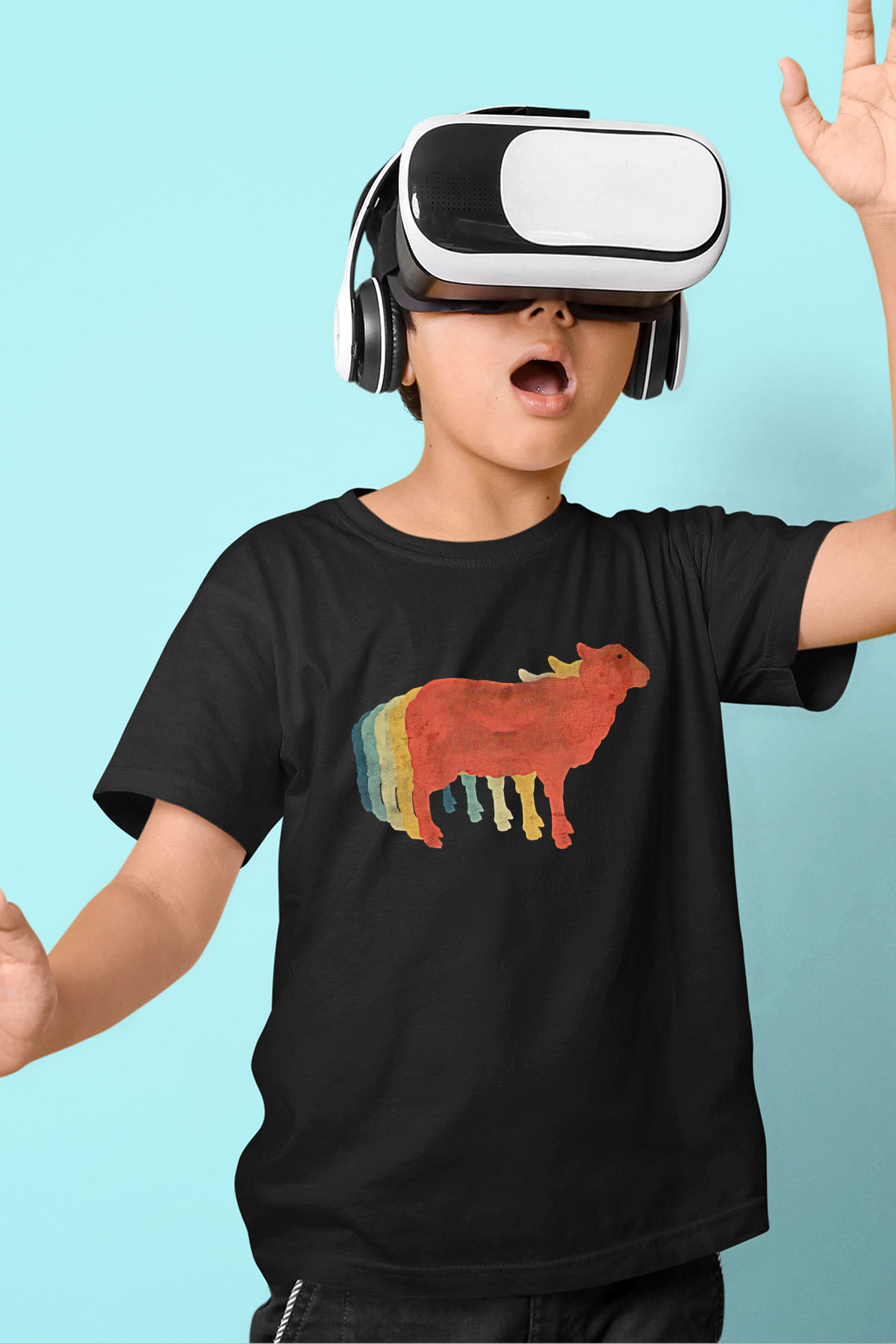 Kurban Bayramı Baskılı Unisex Siyah Çocuk Tişört - Tshirt