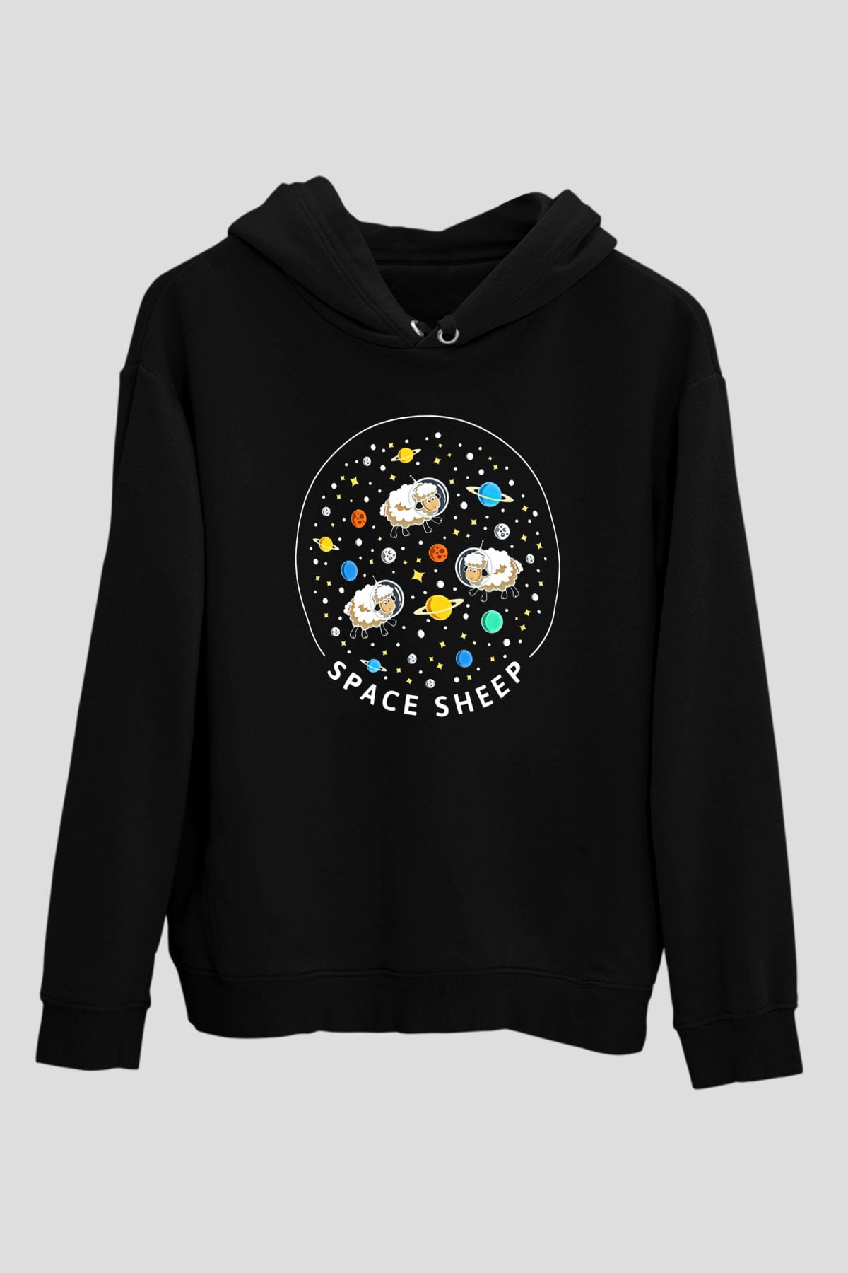 Kurban Bayramı Baskılı Unisex Siyah Hoodie