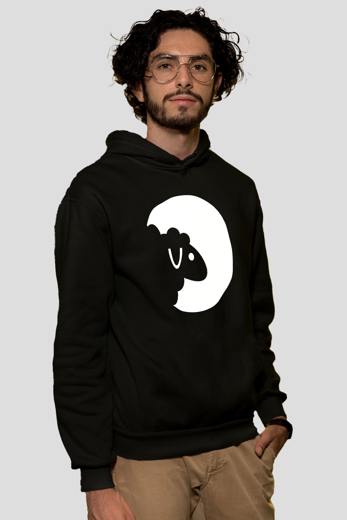 Kurban Bayramı Baskılı Unisex Siyah Hoodie