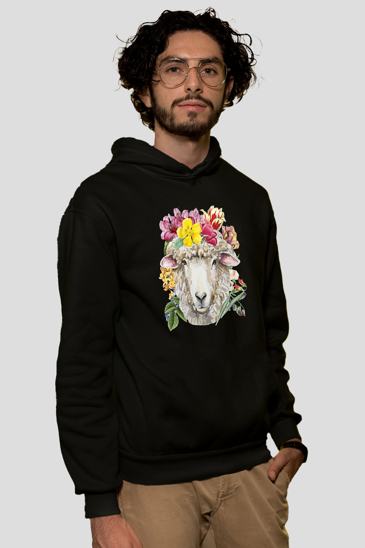 Kurban Bayramı Baskılı Unisex Siyah Hoodie