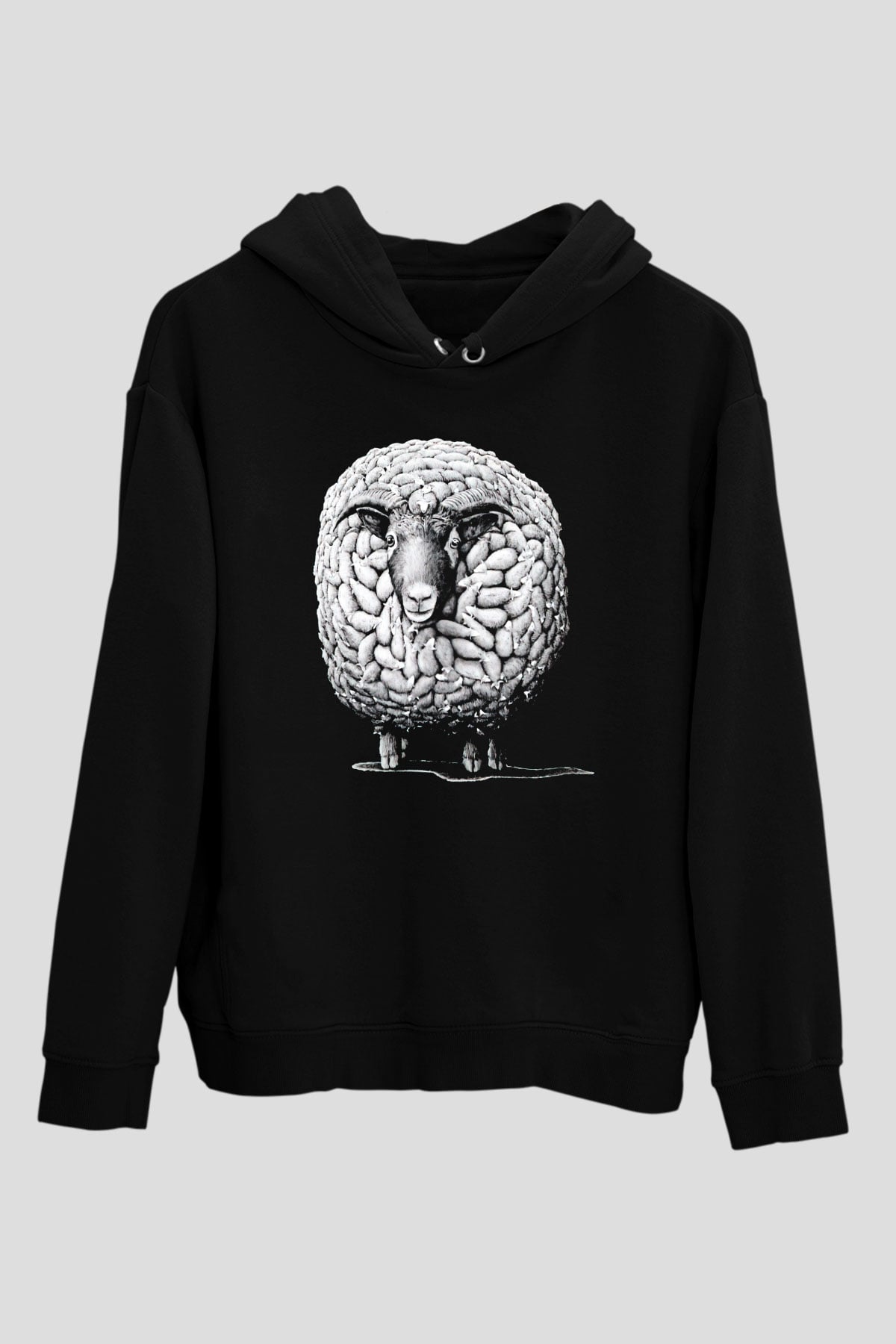 Kurban Bayramı Baskılı Unisex Siyah Hoodie