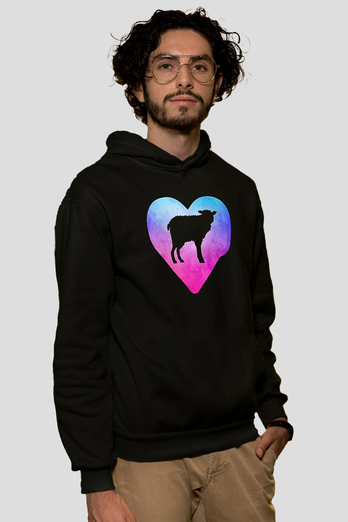Kurban Bayramı Baskılı Unisex Siyah Hoodie
